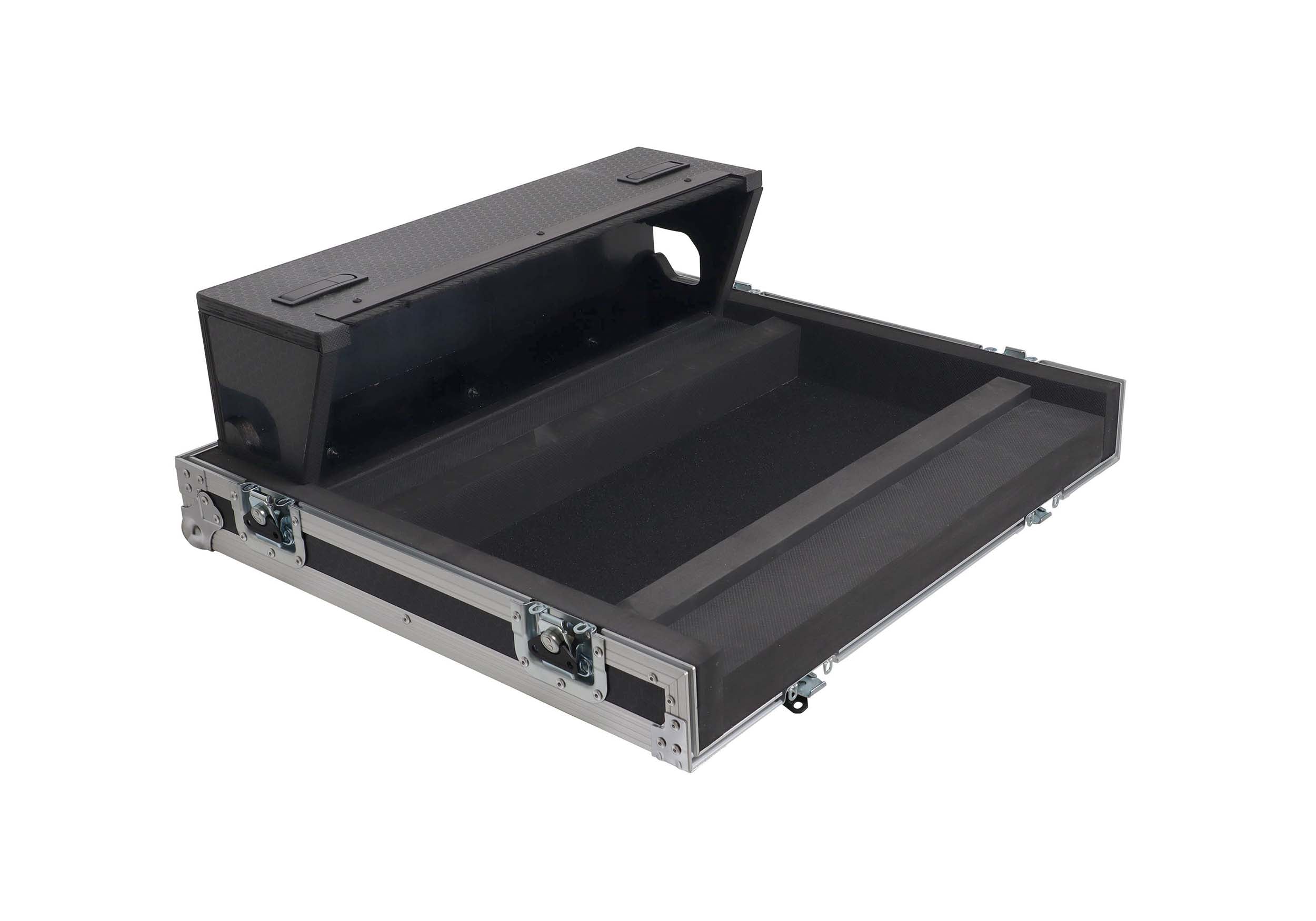ProX XS-AHQU6DHW Digital Audio Mixer Flight Case for Allen & Heath QU6 Console with Doghouse Compartment and 4x Caster Wheels by ProX Cases