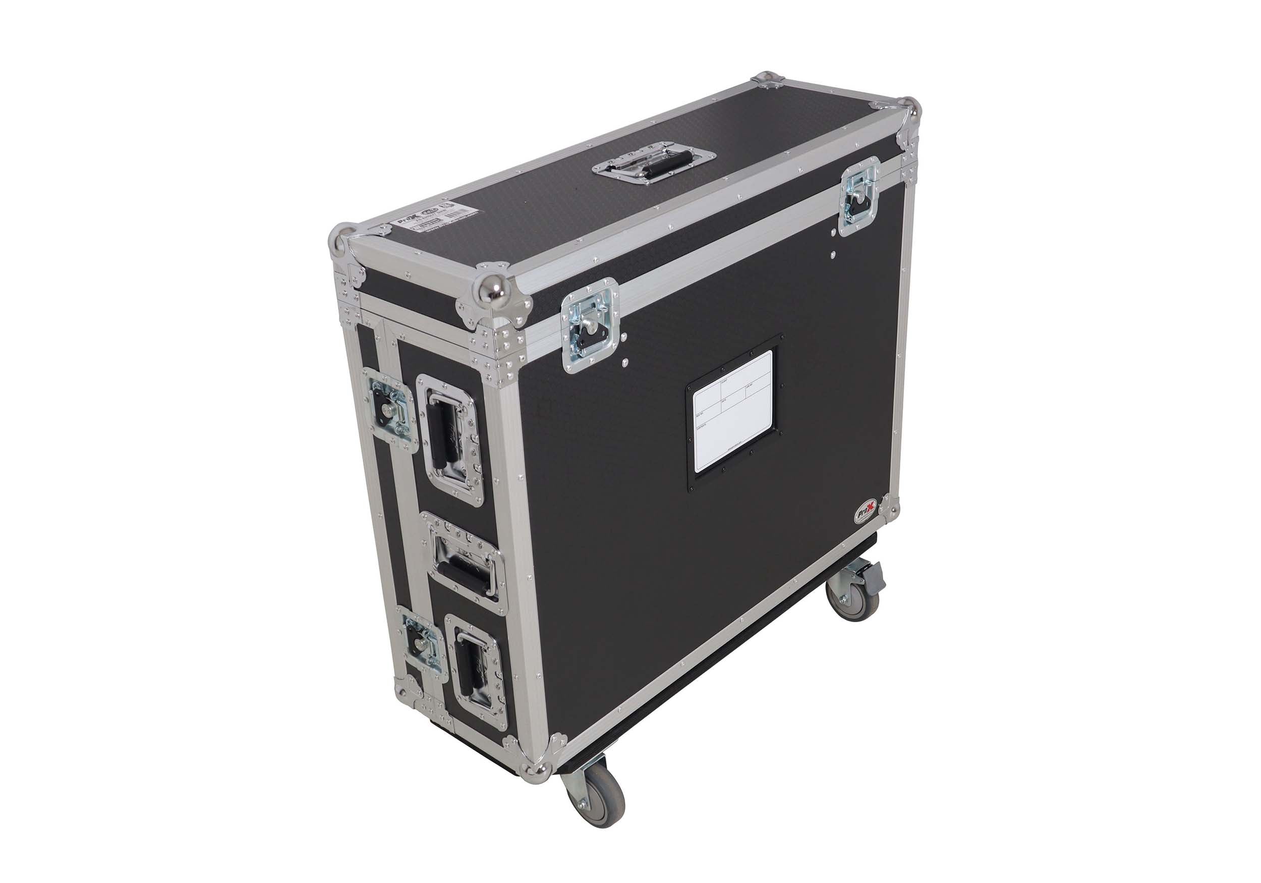 ProX XS-AHQU7DHW Flight Case for Allen & Heath QU7 Console with Doghouse Compartment and 4x Caster Wheels by ProX Cases