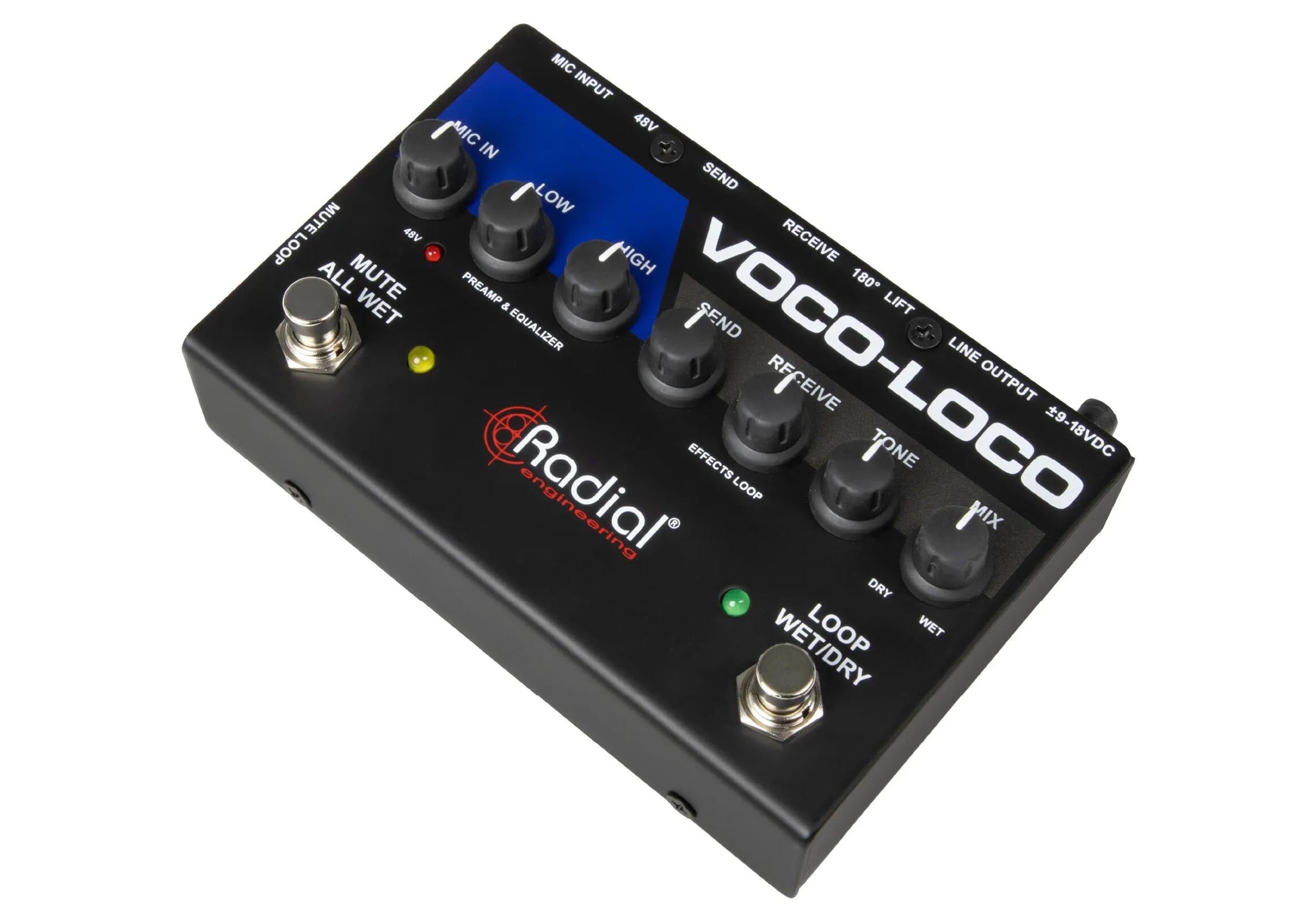Radial Engineering Voco-Loco MK2 Vocal Effects Switcher for Mic-to-Guitar Pedal Routing by Radial Engineering