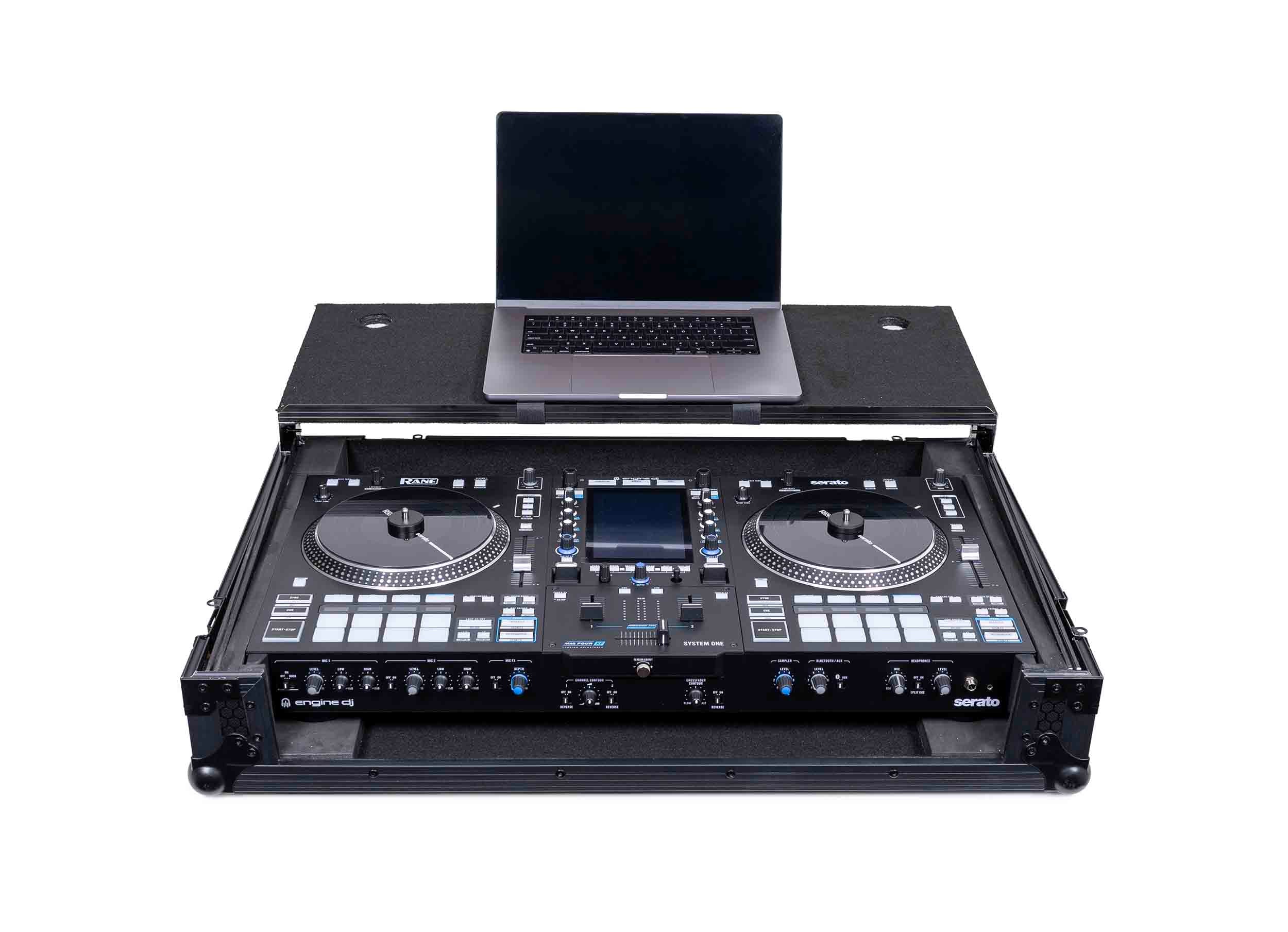 Headliner HL10027 Pitch Black Flight Case for Rane System One with Laptop Platform and Wheels by Headliner
