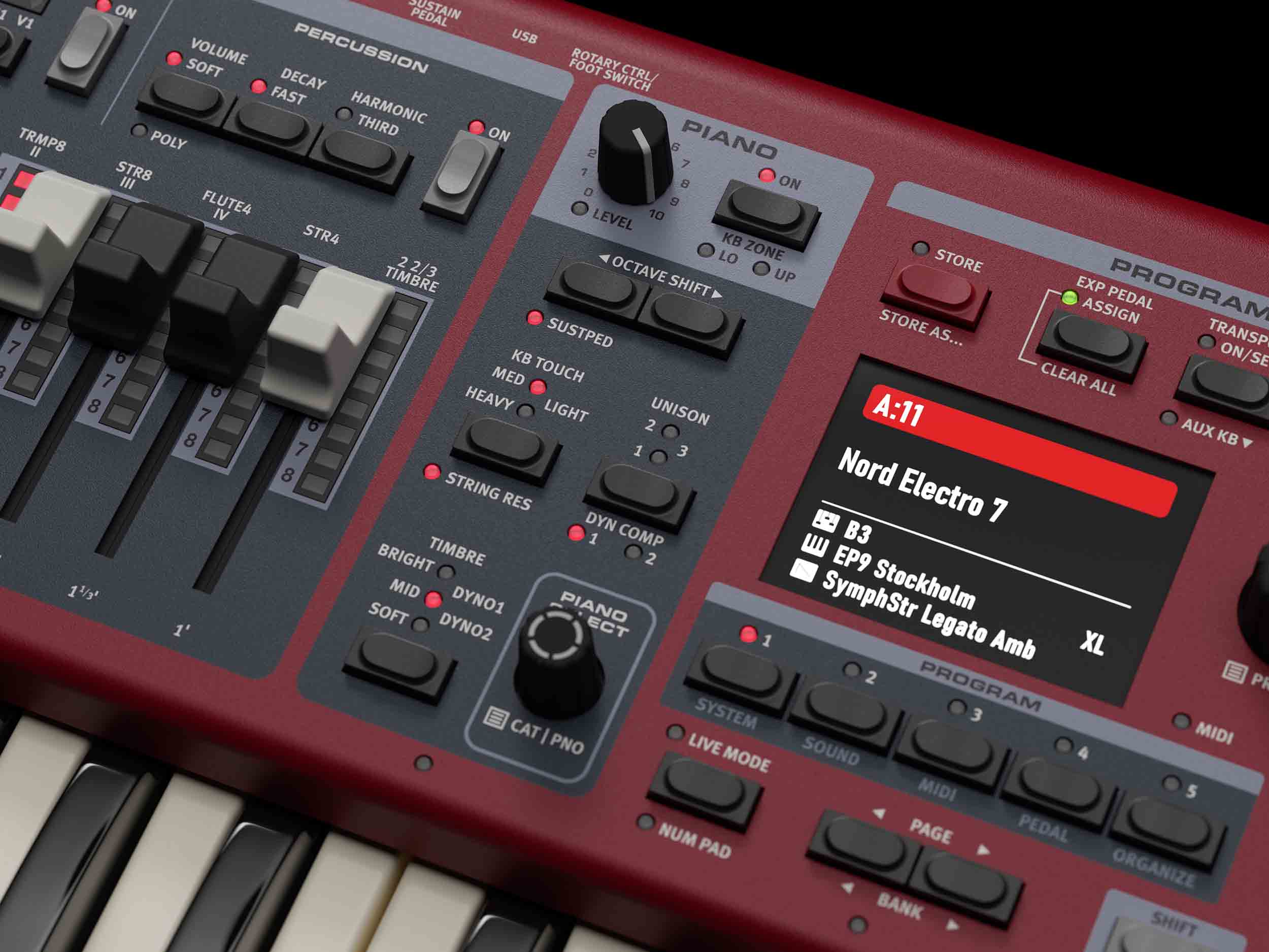 Nord Electro 7 73-Key Semi-Weighted Waterfall Keybed by Nord