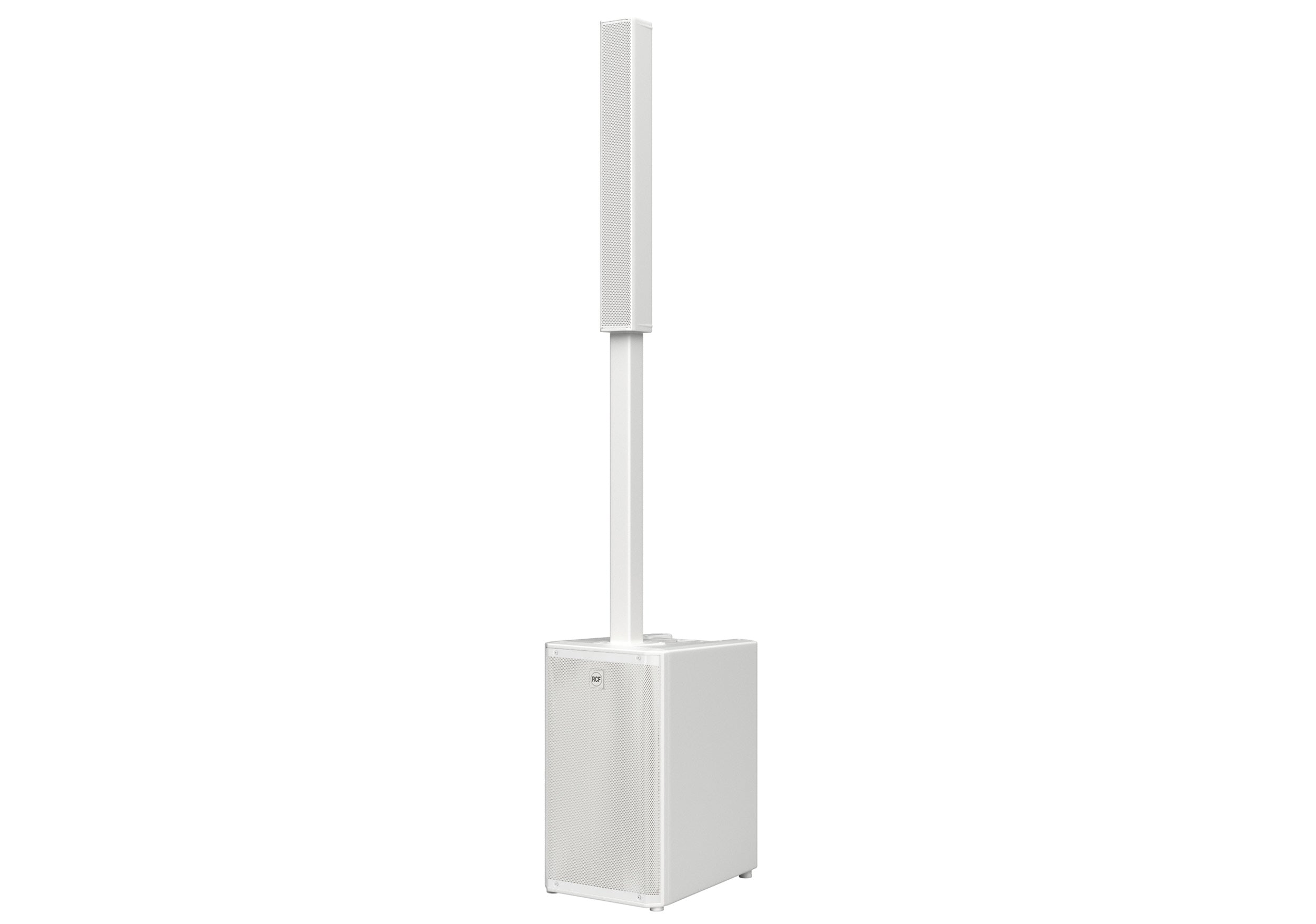 RCF EVOX-JMIX-9-W Portable Active Three-Way Column Music System - White Finish