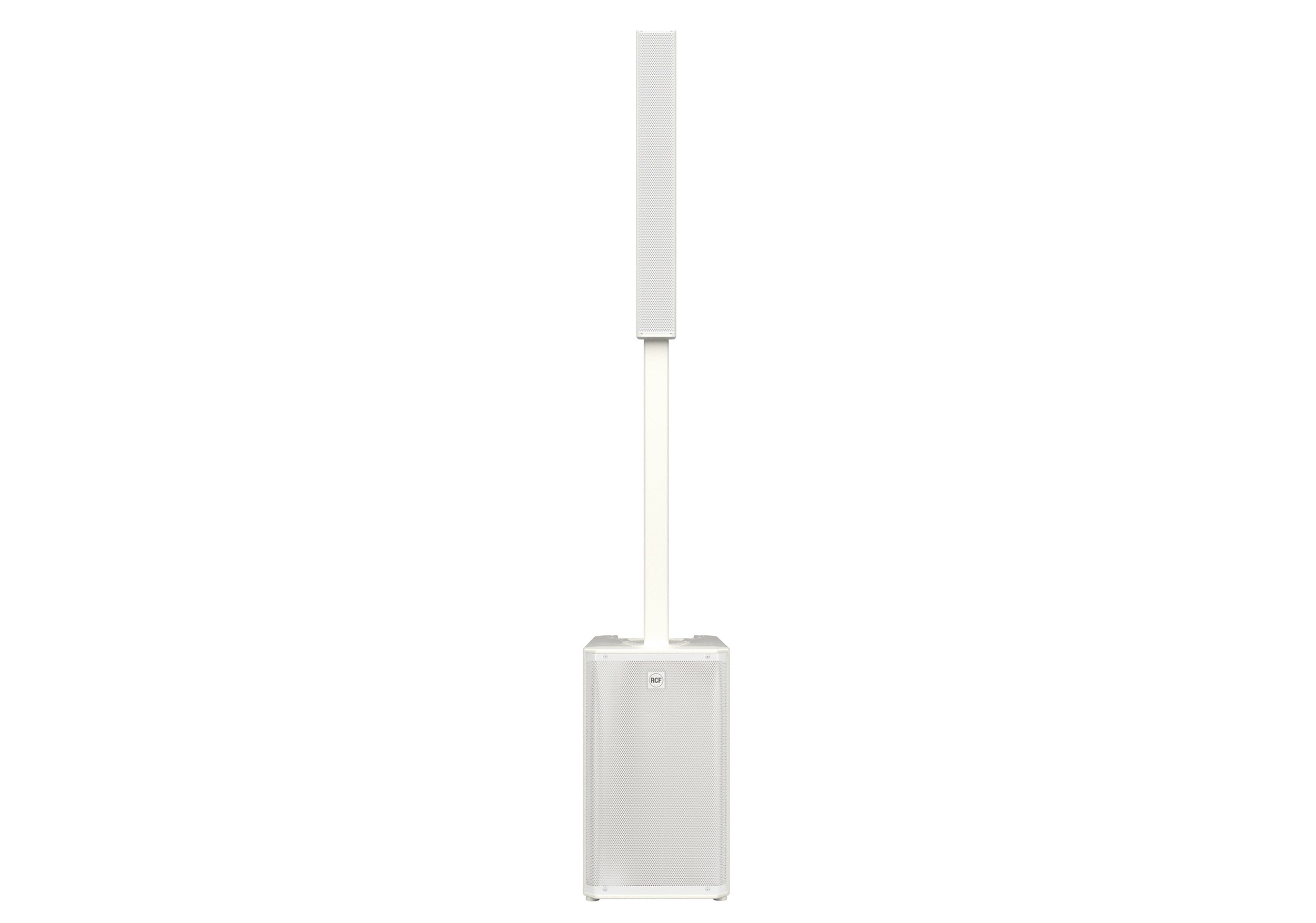 RCF EVOX-JMIX-9-W Portable Active Three-Way Column Music System - White Finish