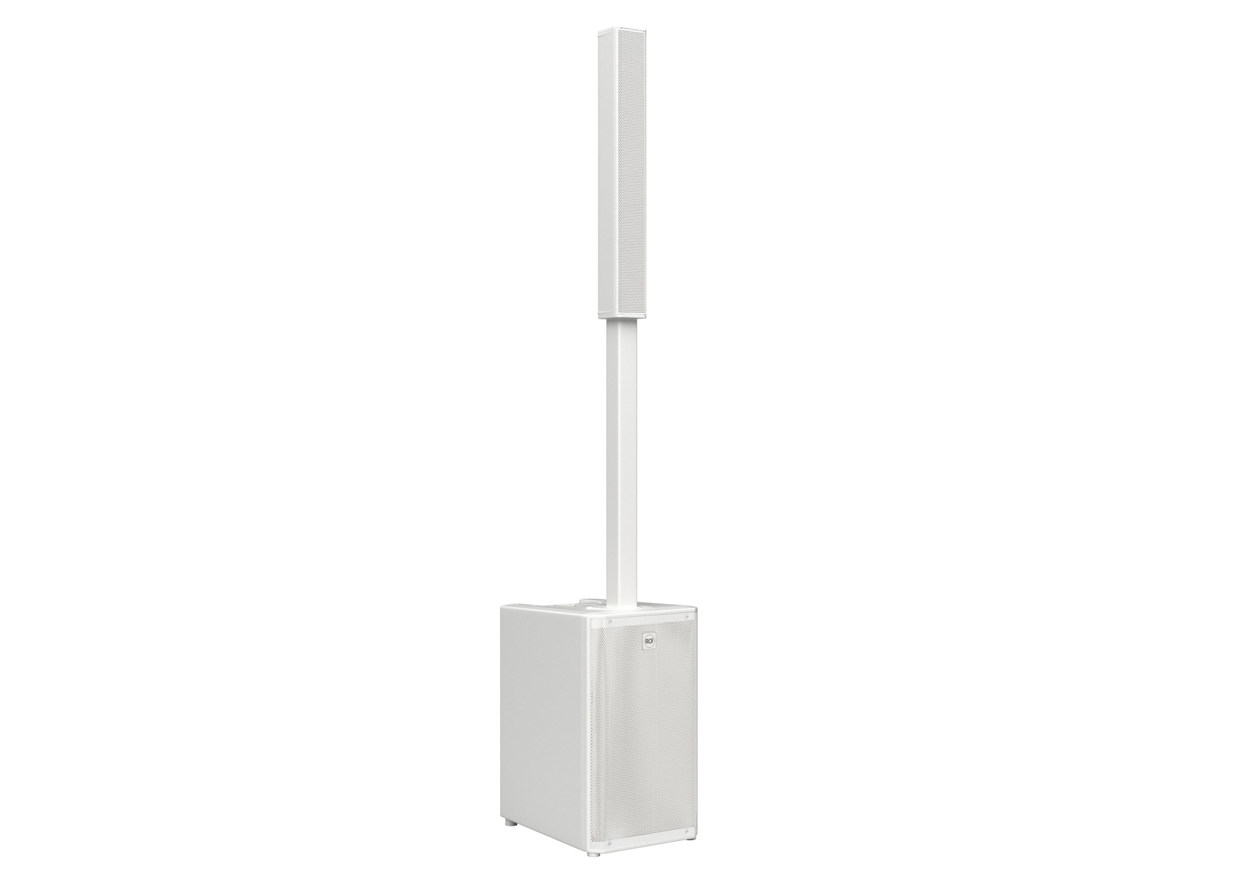 RCF EVOX-JMIX-9-W Portable Active Three-Way Column Music System - White Finish