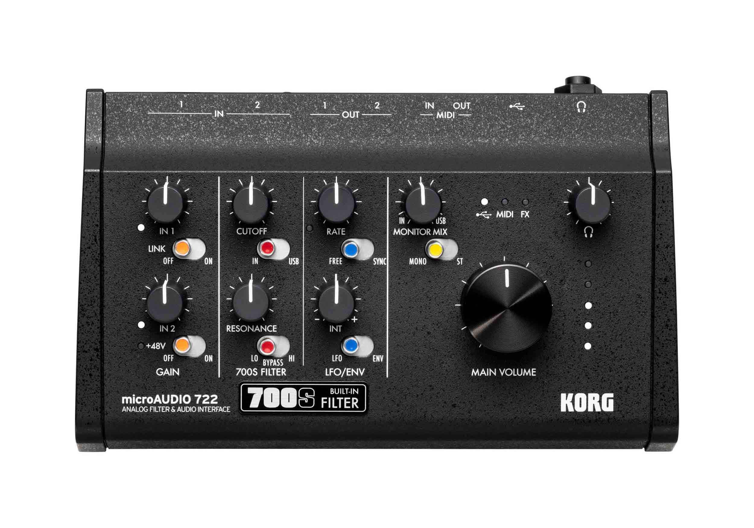 Korg microAUDIO 22, 2x2 USB-C Audio Interface with Analogue Filter by Korg