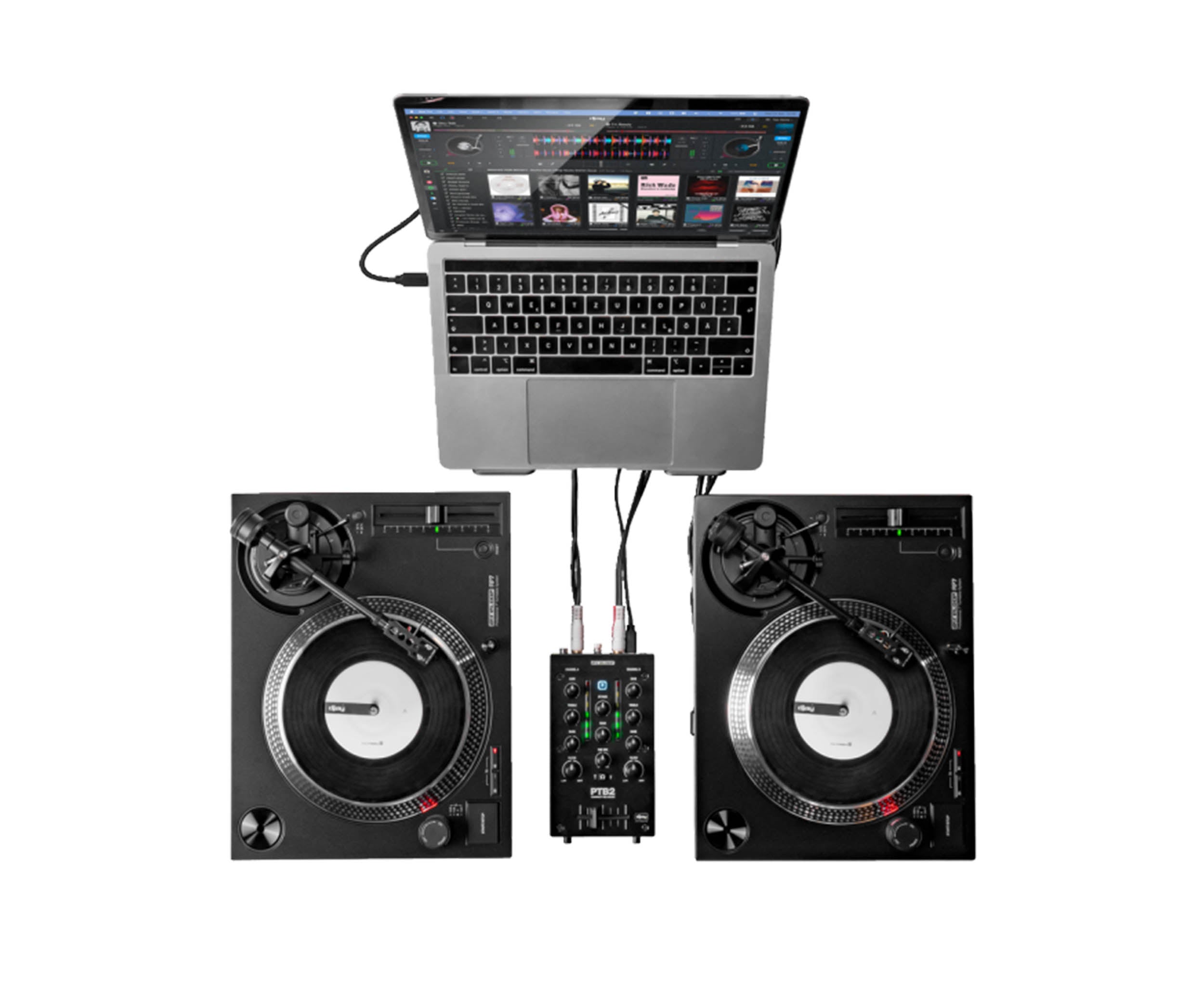 Reloop PTB-2 Portable and Compact 2+1-Channel DJ Mixer with Bluetooth Interface by Reloop