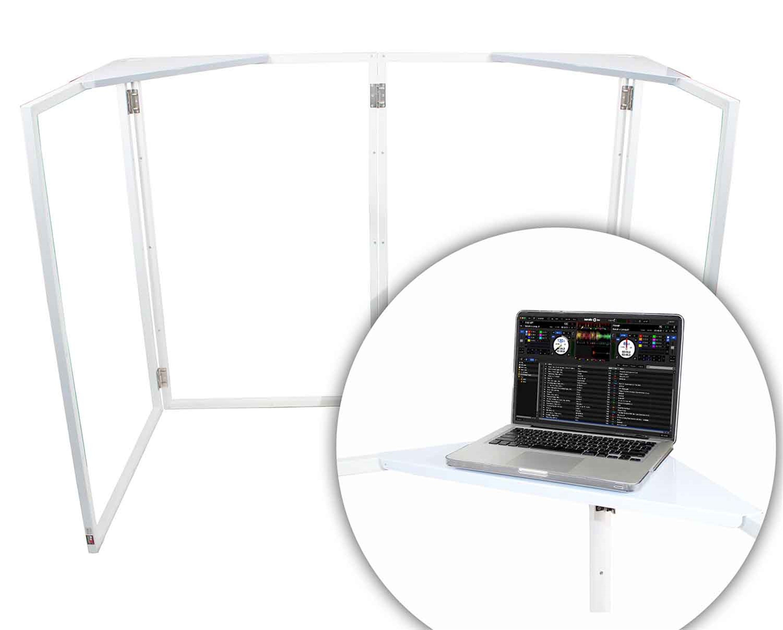 B-Stock: ProX XF-CSW X2, Set of 2 Aluminum Corner Shelves for DJ Facade - White by ProX Cases