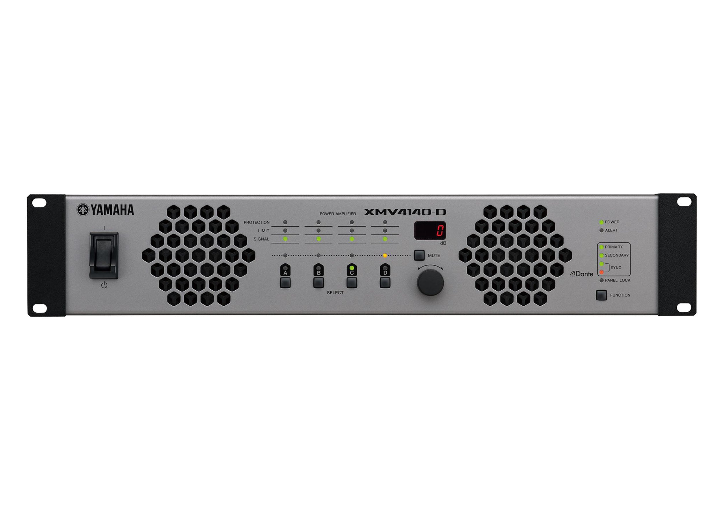 Yamaha XMV4140-D 4-Channel Dante-Enabled Powered Amplifier - 560W by Yamaha