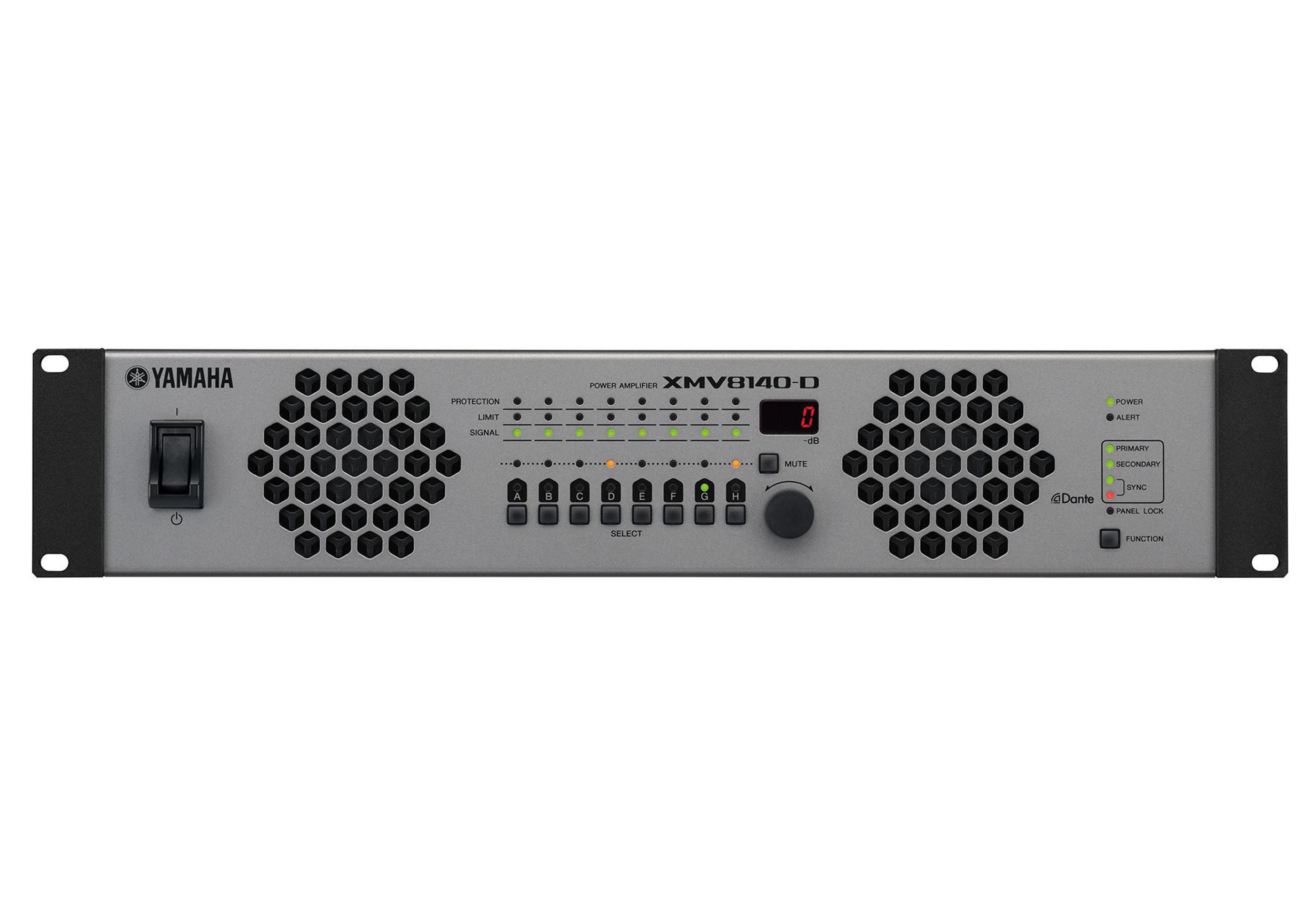 Yamaha XMV8140-D 8-Channel Dante Equipped Powered Amplifier - 1120W by Yamaha