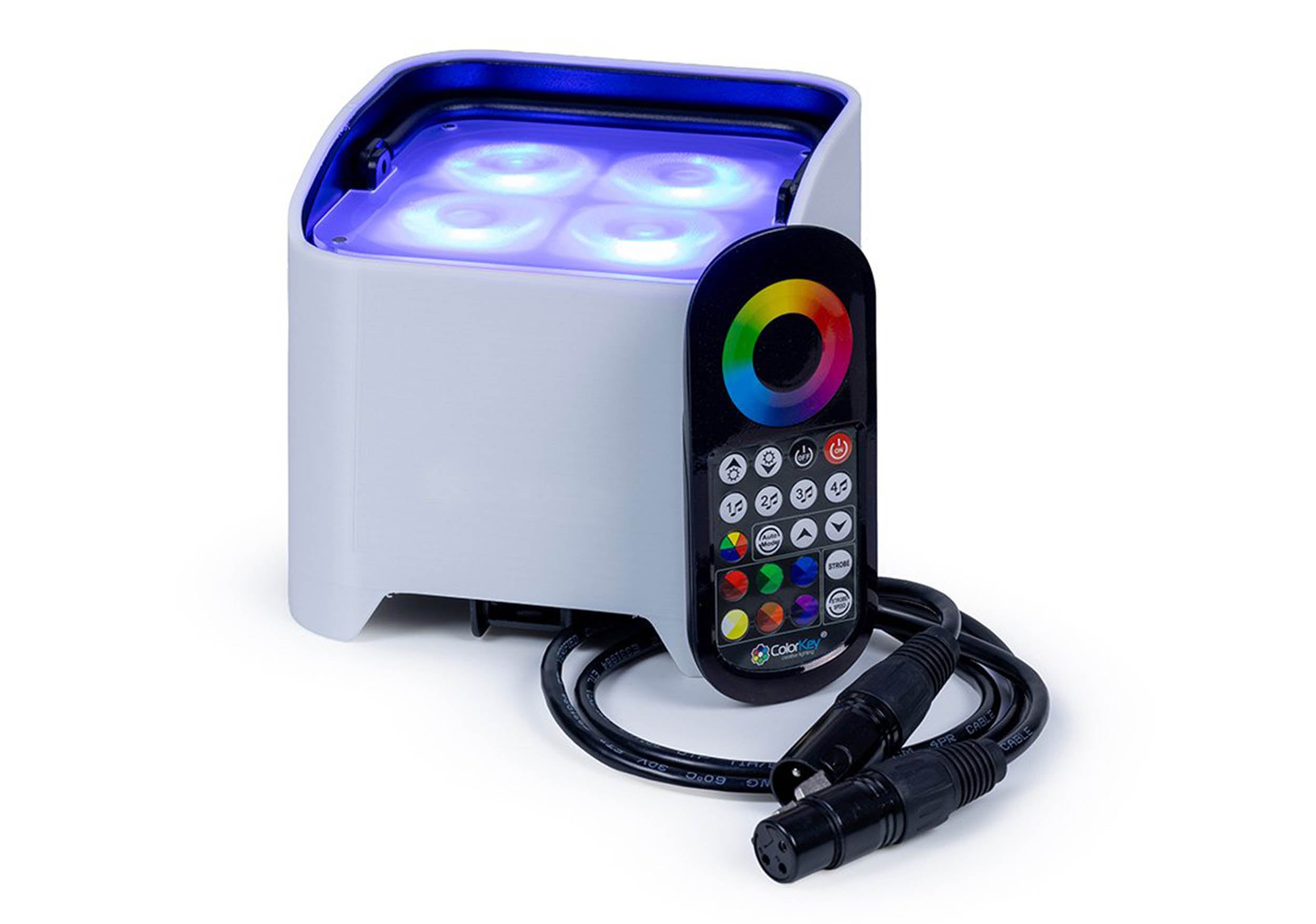 Colorkey CKU-6220 MobilePar Mini HEX 4 MKII - Battery-Powered RGBAW+UV LED Fixture by ColorKey