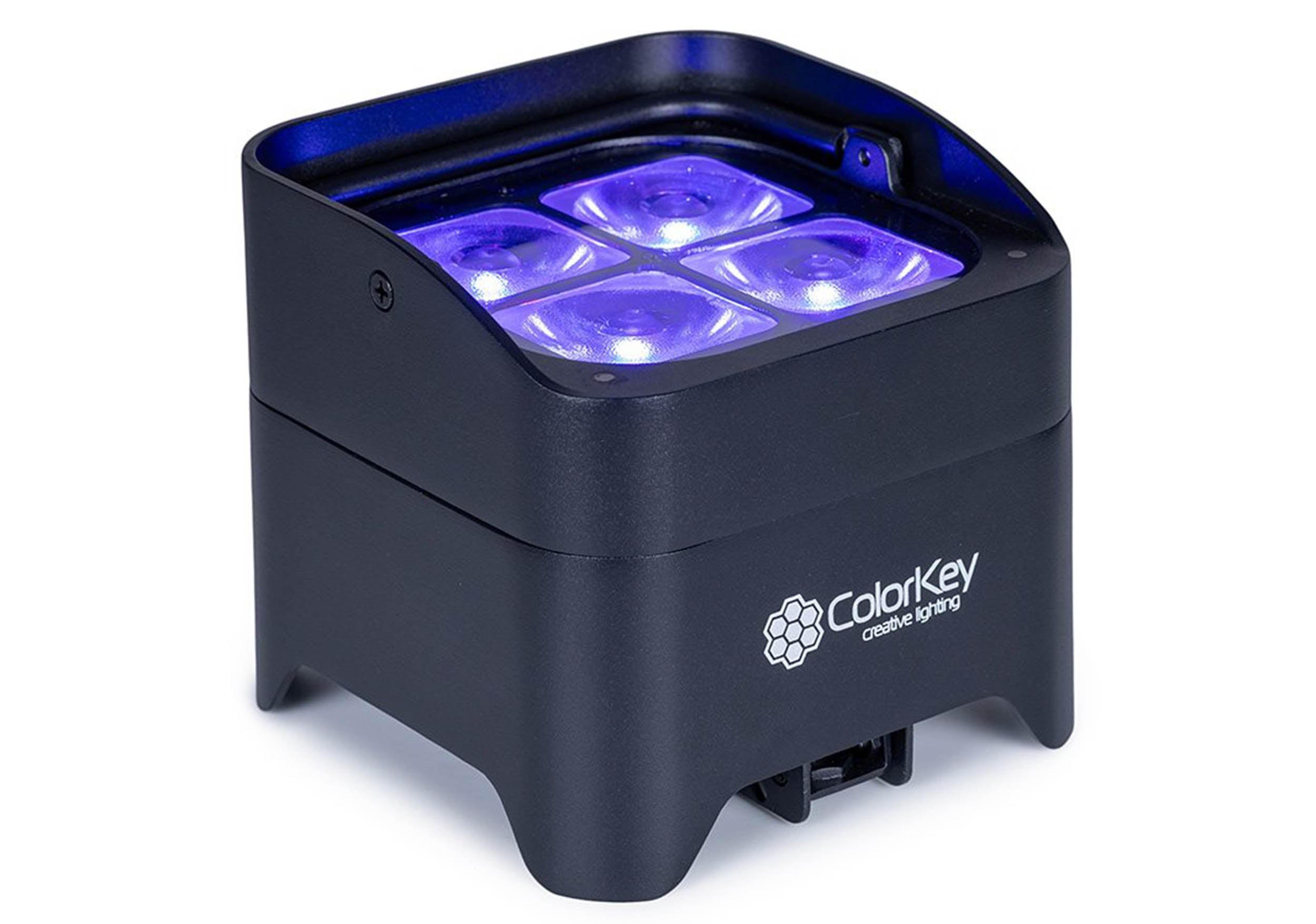 ColorKey CKU-6228-KIT MobilePar Mini HEX 4 MKII, 8-Pack Battery Powered RGBAW-UV LED Bundle with Charging Road Case by ColorKey