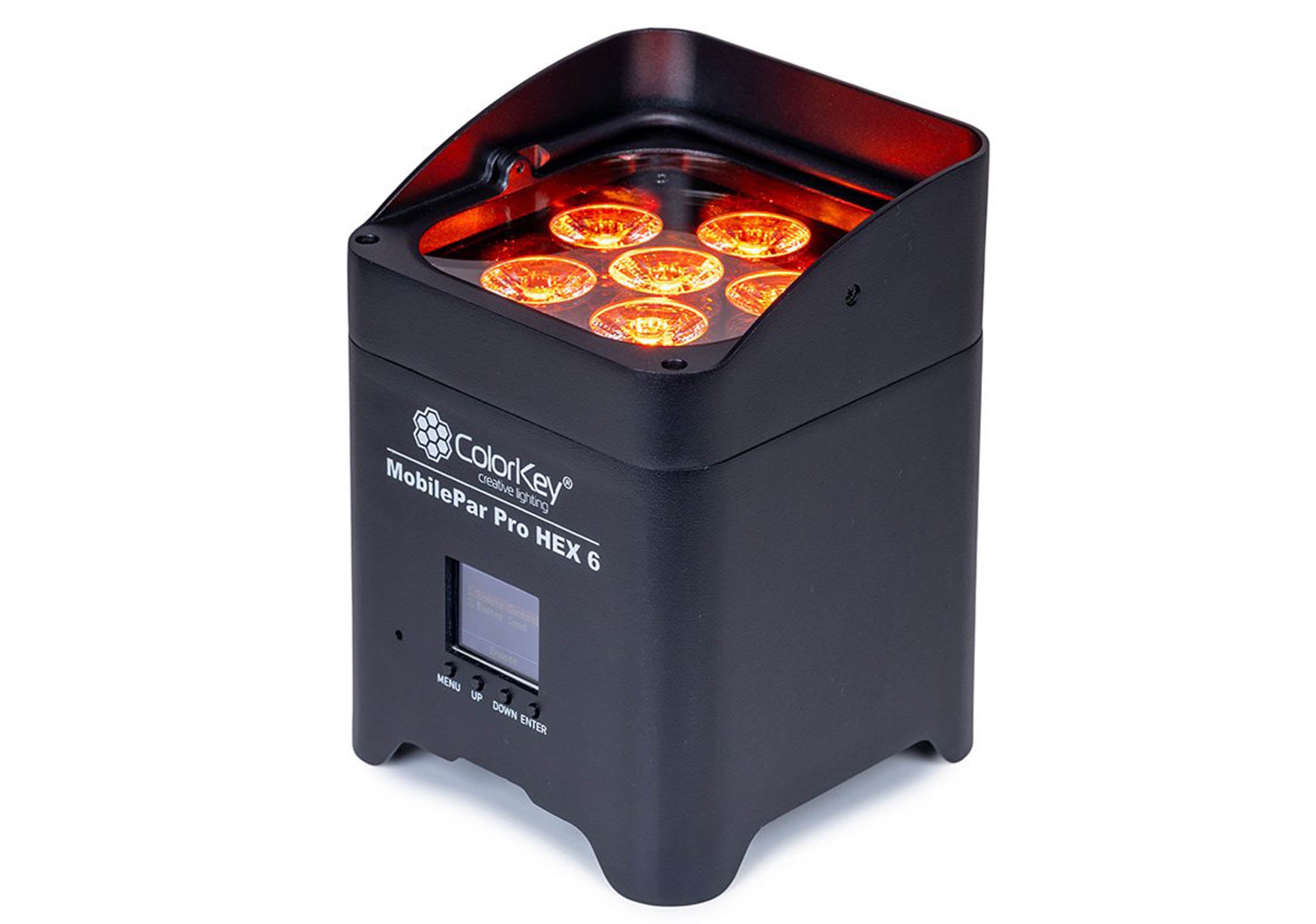 ColorKey CKU-6238-KIT MobilePar Pro HEX 6, 8-Pack Battery Powered RGBAW-UV LEDs Bundle with Charging Road Case by ColorKey