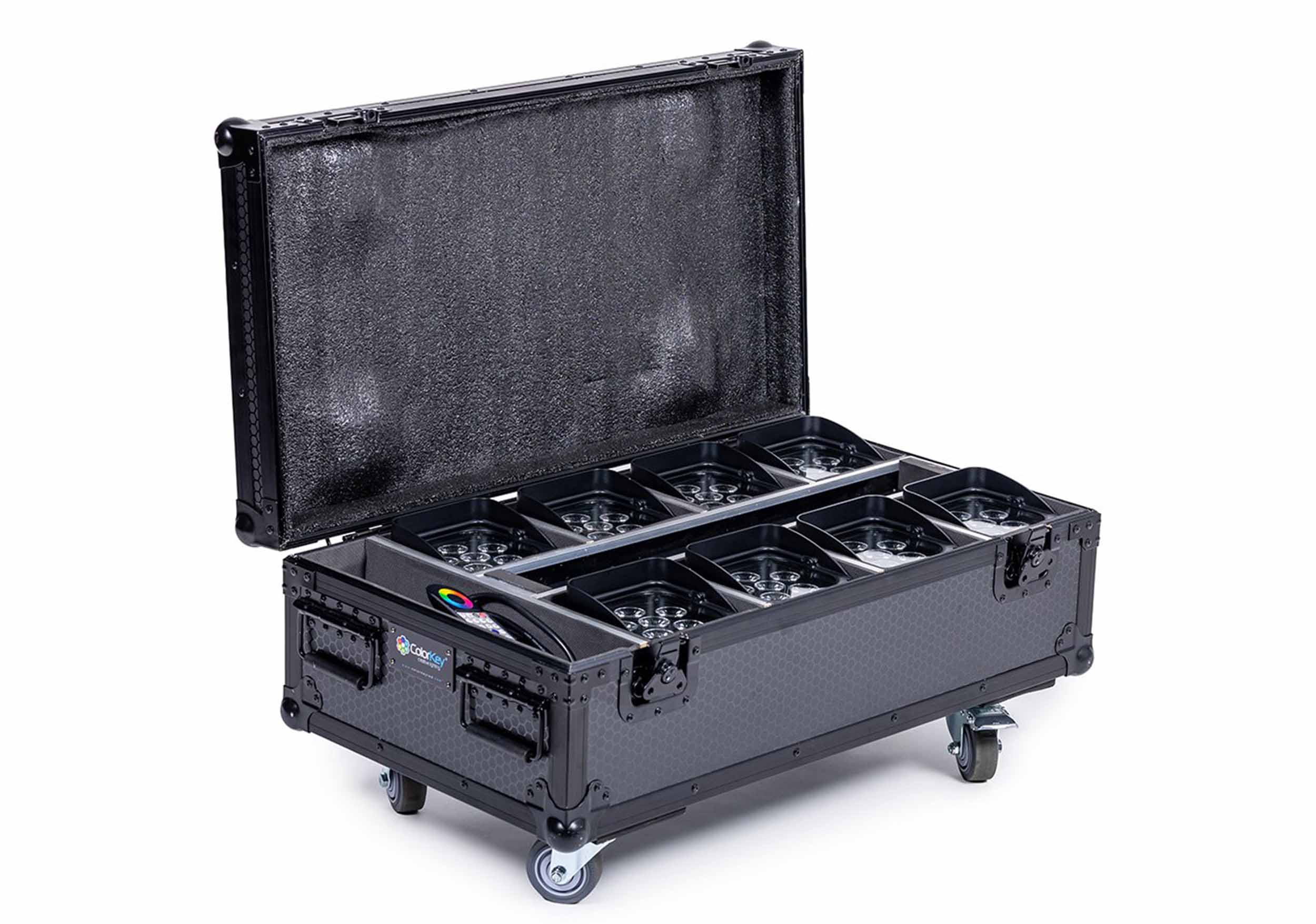ColorKey CKU-9079, 8-Pack Charging Road Case for Mobilepar Pro Hex 6 by ColorKey
