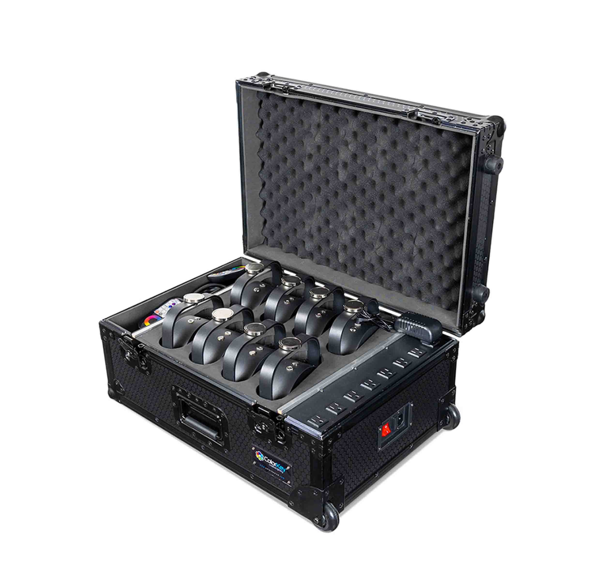 B-Stock: Colorkey CKU-6038 MobilePar HEX 5 with Charging Road Case Trolley - 8 Pack by ColorKey