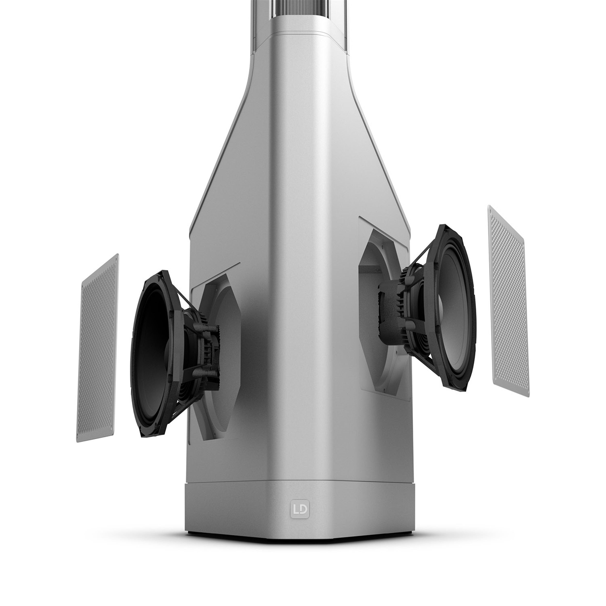 LD Systems MAUI P900 subwoofer cutaway showing the two woofers - Hollywood DJ