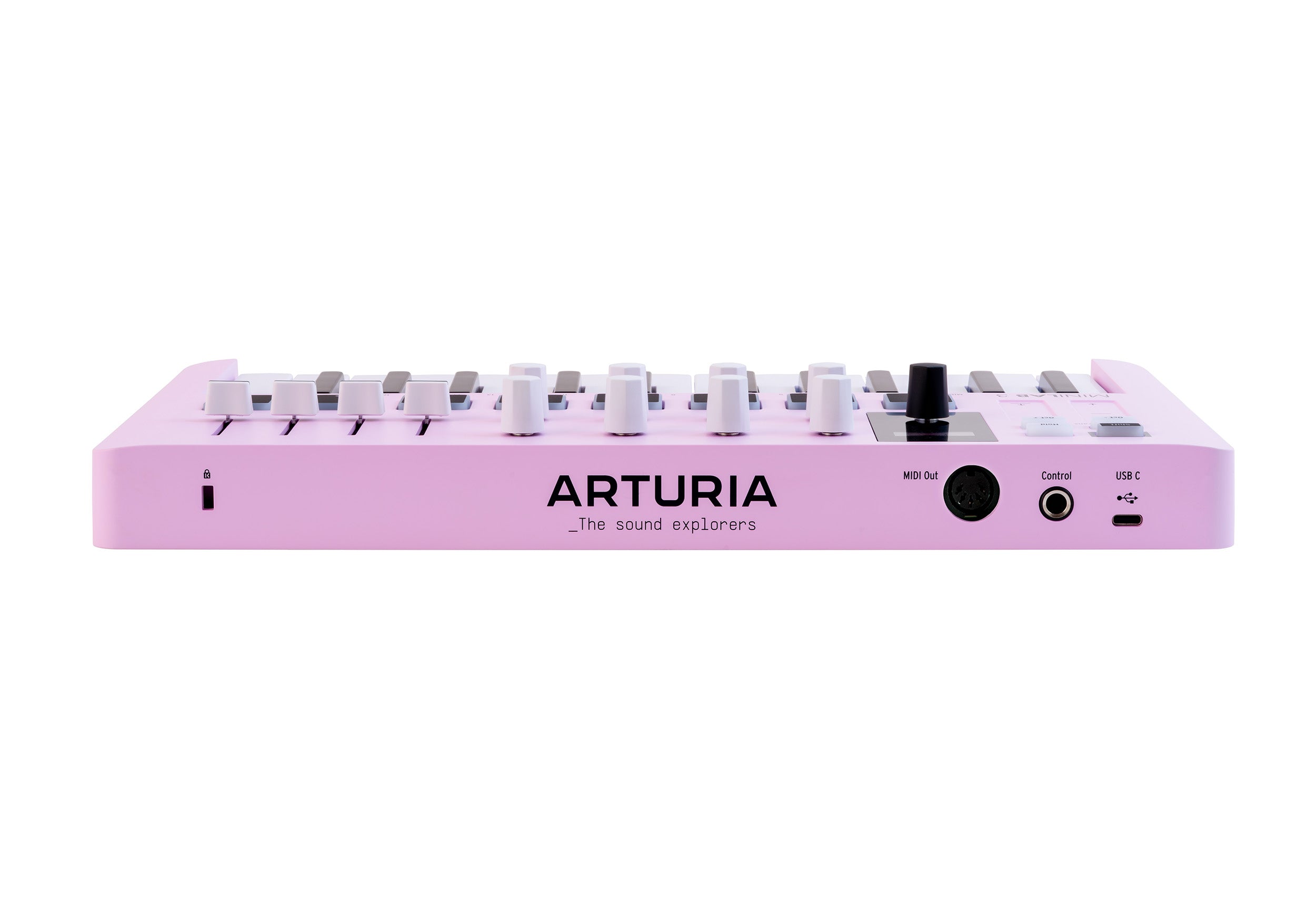 Arturia MiniLab 3, 25-Key USB MIDI Keyboard Controller with RGB Pads and Analog Lab Software - Rose Quartz and Aquamarine Finishes by ARTURIA