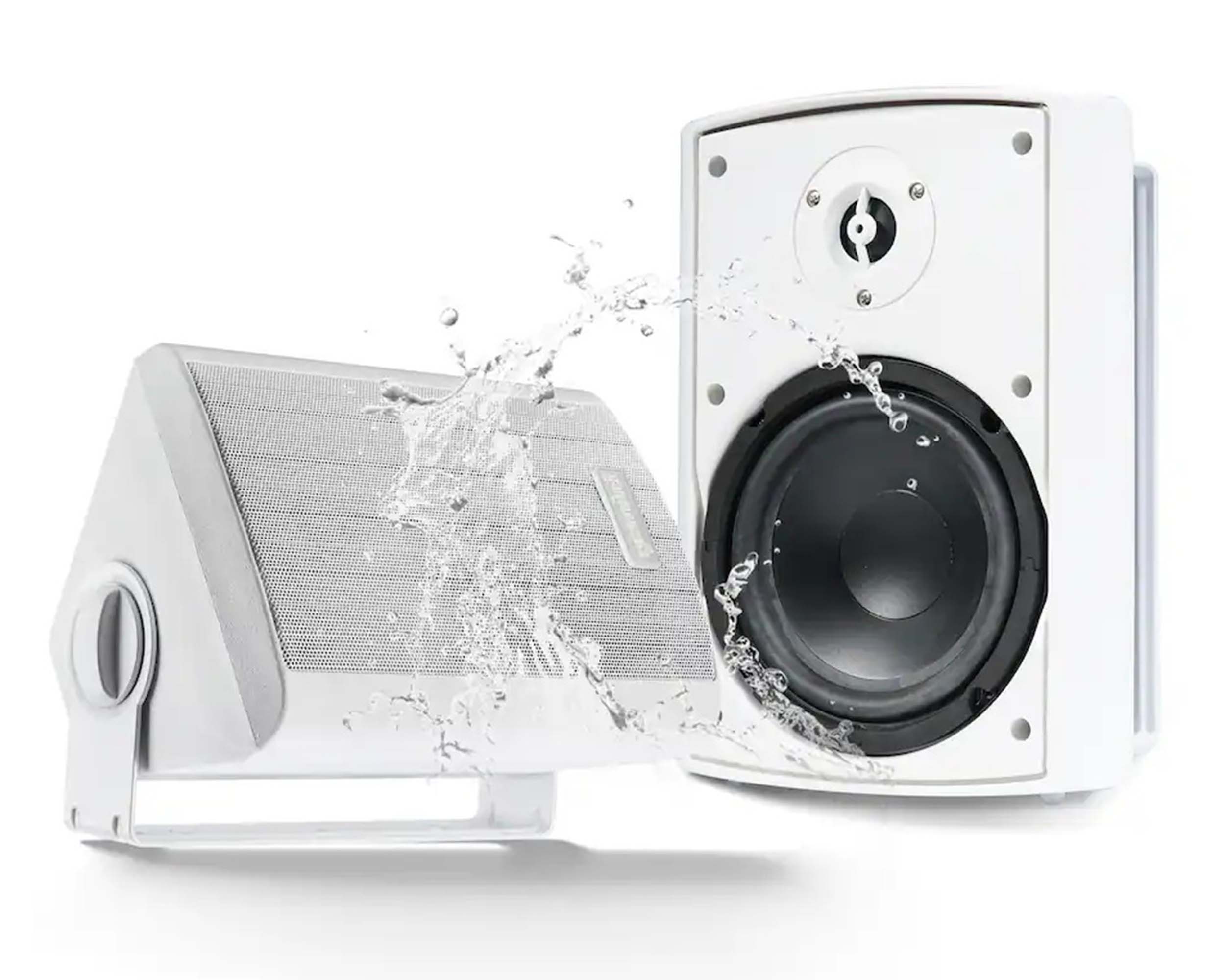 Gemini Sound GHSI-W650BT-PR-WHT Pair of 6.5" Waterproof Mountable Bluetooth Speakers -White Finish by Gemini Sound