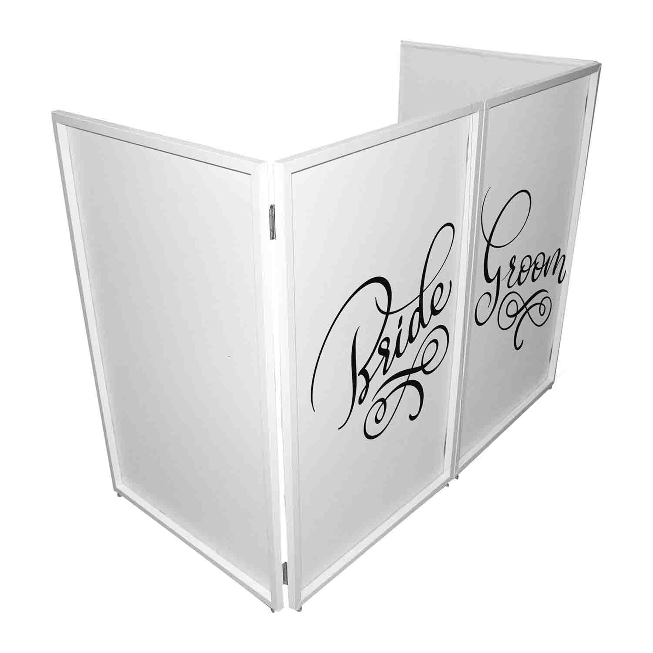 B-Stock: ProX XF-SBRGR20X2 Set of Two Bride and Groom Facade Enhancement Scrims - Black Script on White by ProX Cases