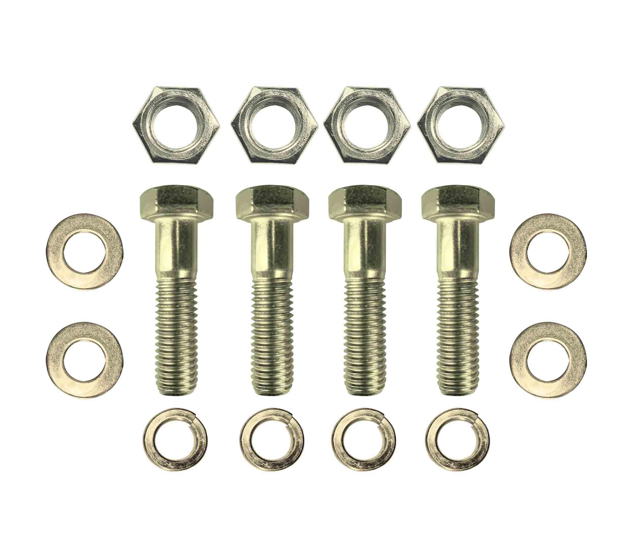 ProX XT-BTSBX4-G8 Set of 4 Hex Truss Bolts, Nuts and Washers - 5/8”-11 x 2.5", Yellow Zinc by ProX Cases