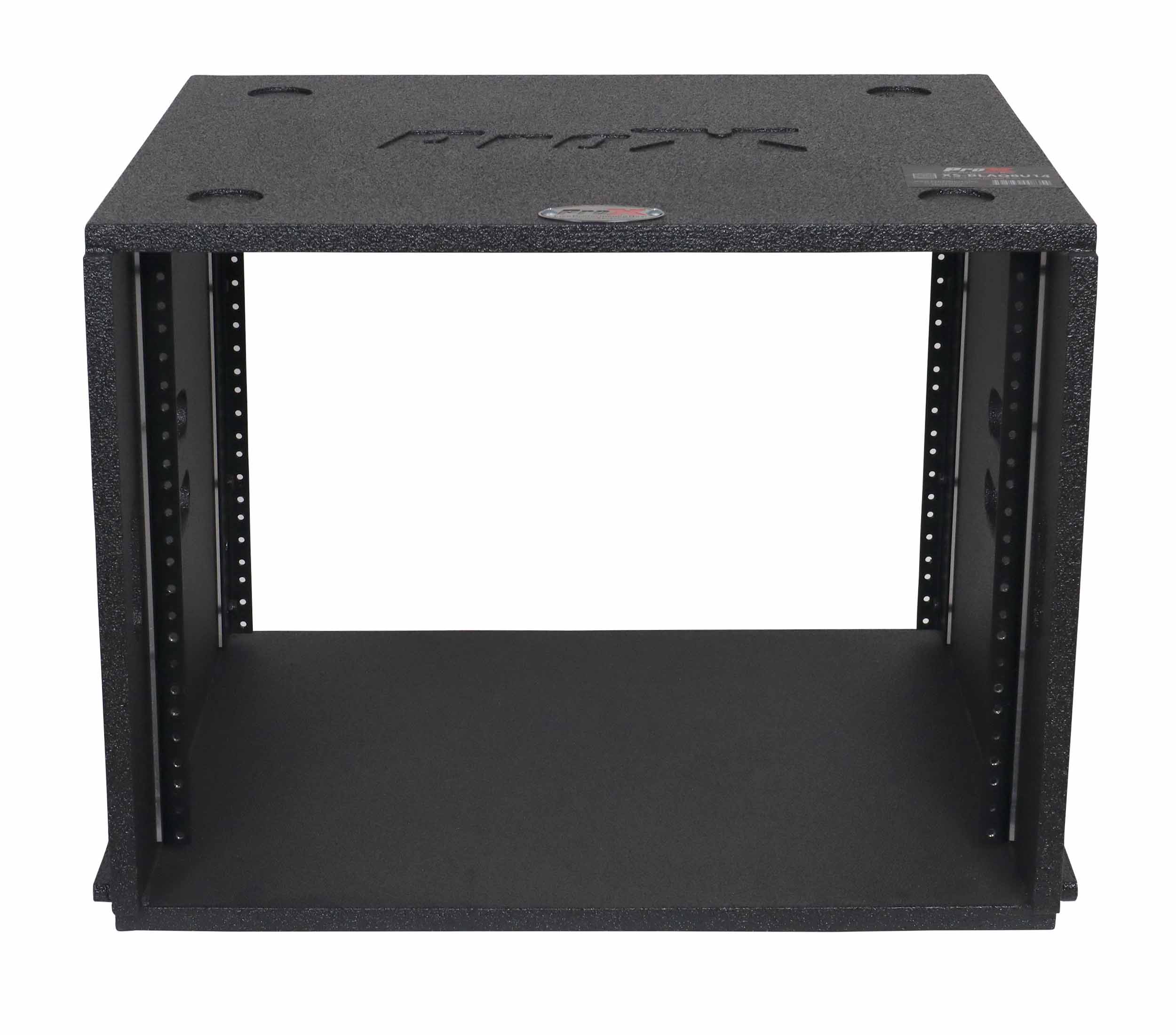 ProX XS-BLAQ8U14 8U Rack Case 14" Deep Vertical Amp Rack Polyurea Coated BLAQ Series by ProX Cases