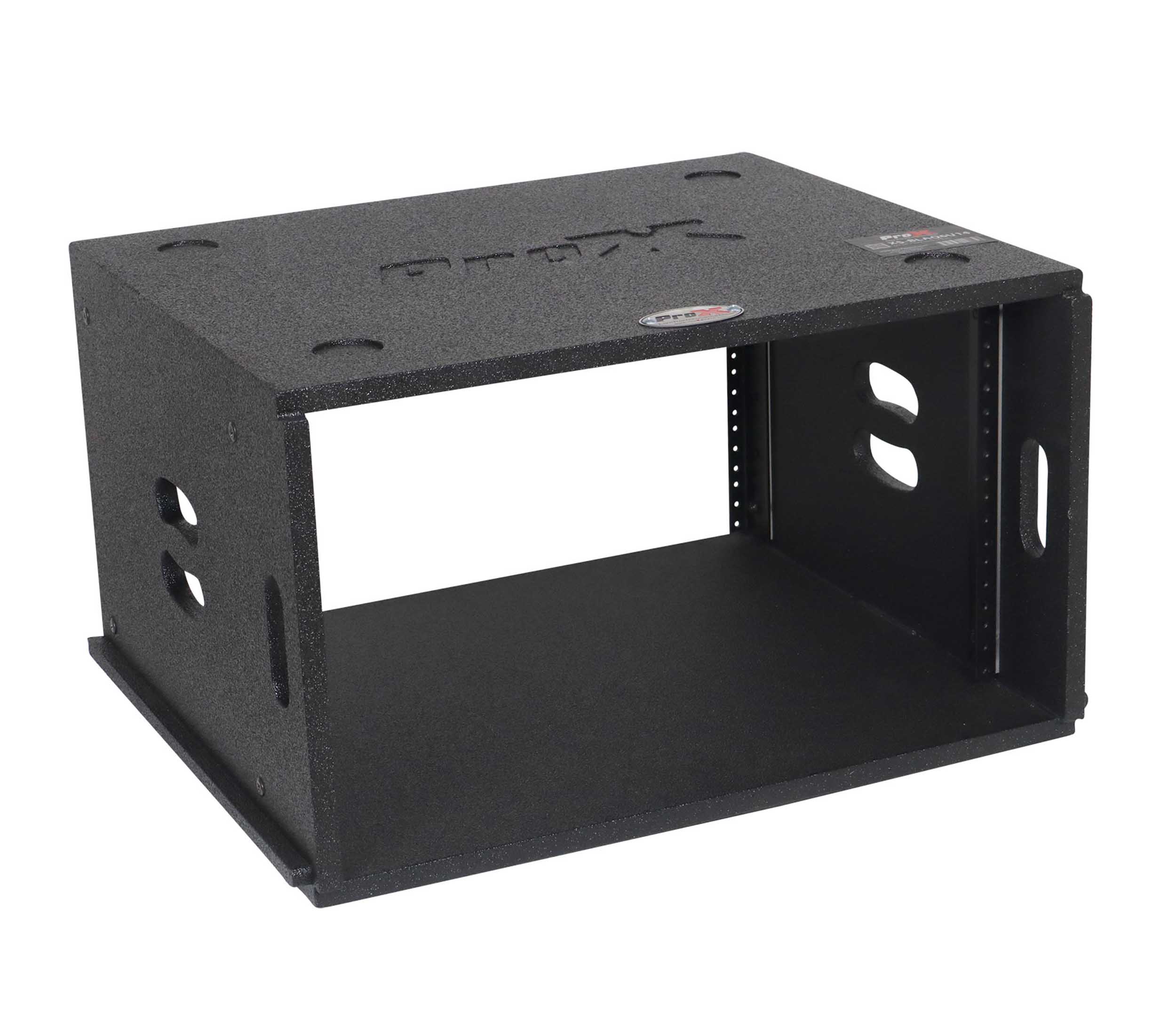 ProX XS-BLAQ6U14 6U Rack Case 14" Deep Vertical Amp Rack Polyurea Coated BLAQ Series by ProX Cases