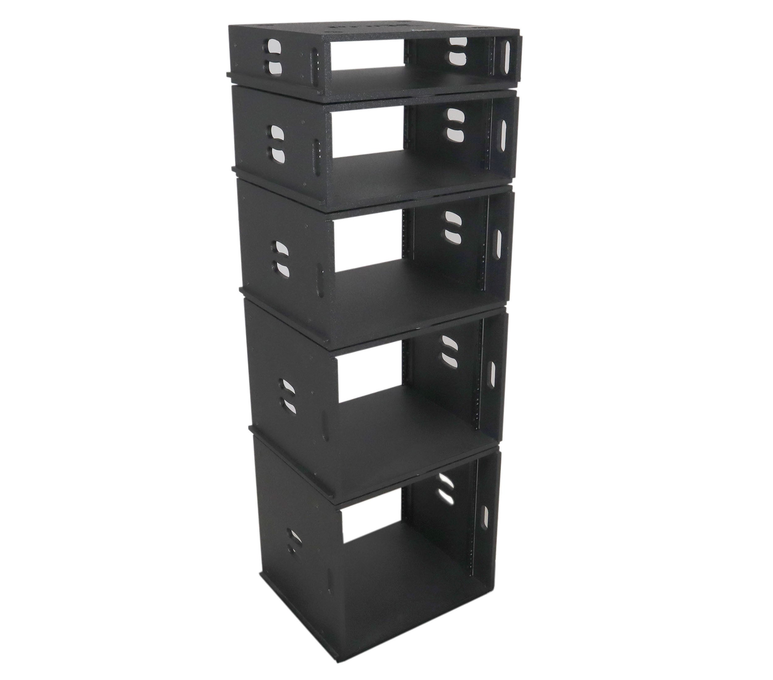 ProX XS-BLAQ6U14 6U Rack Case 14" Deep Vertical Amp Rack Polyurea Coated BLAQ Series by ProX Cases