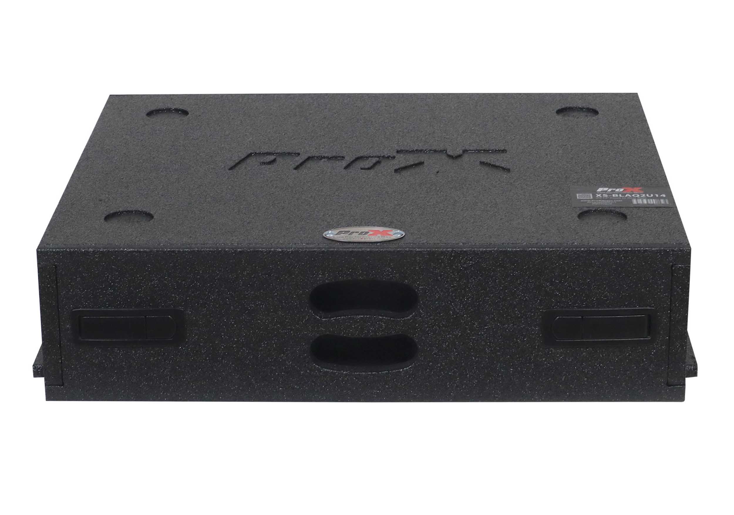 ProX XS-BLAQ2U14 2U Rack Case 14" Deep Vertical Amp Rack Polyurea Coated BLAQ Series by ProX Cases