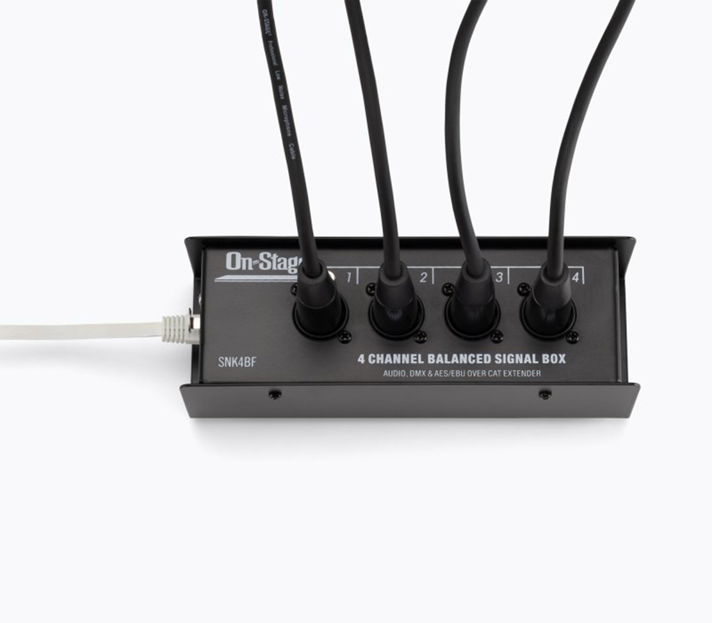 On-Stage OSPRO-SNK4BF Production-Grade Snake Signal Box Female - 4x XLR to 1x RJ45 Ethernet by On-Stage