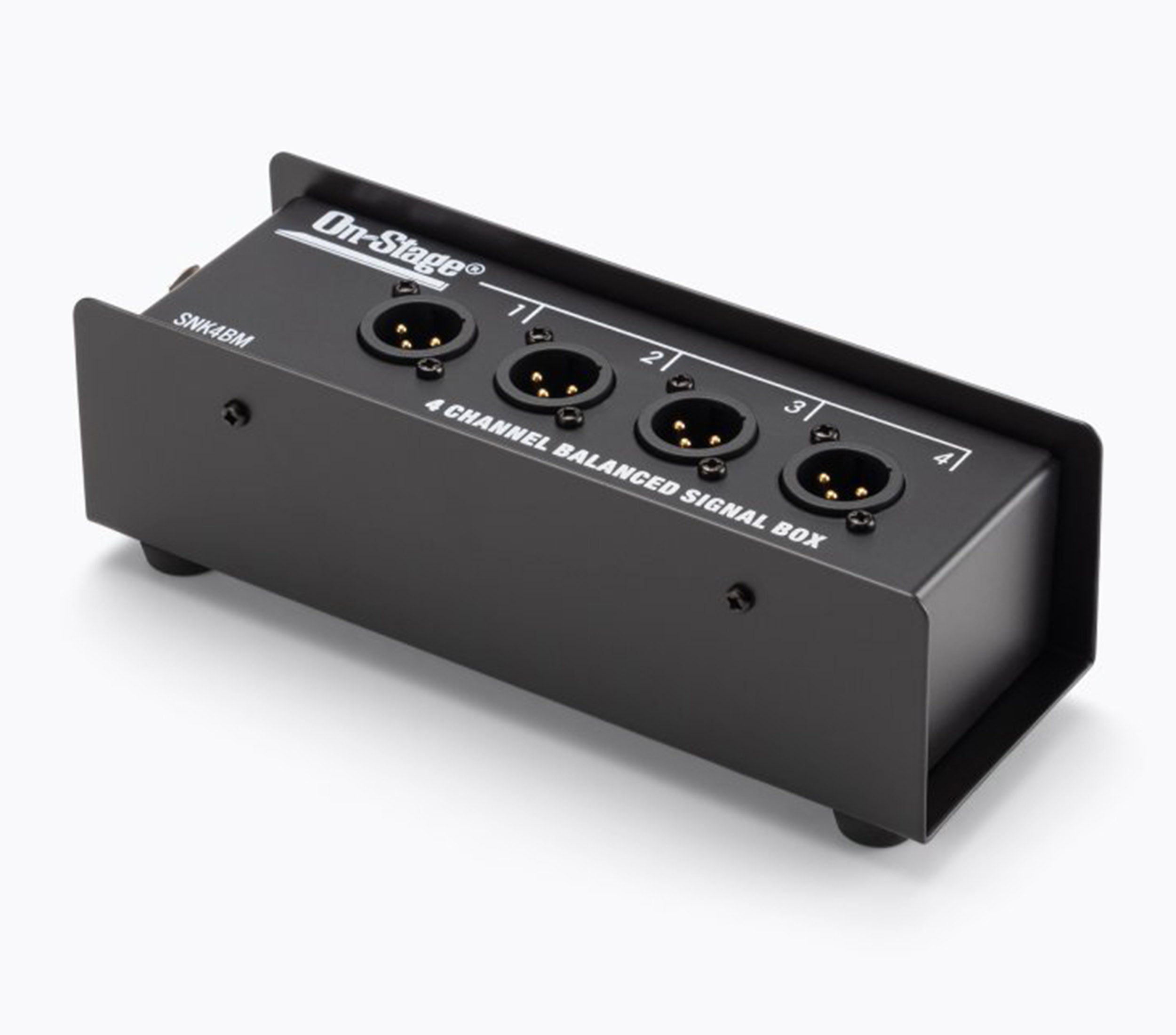 On-Stage OSPRO-SNK4BM Production-Grade Snake Signal Box Male - 4x XLR to 1x RJ45 by On-Stage