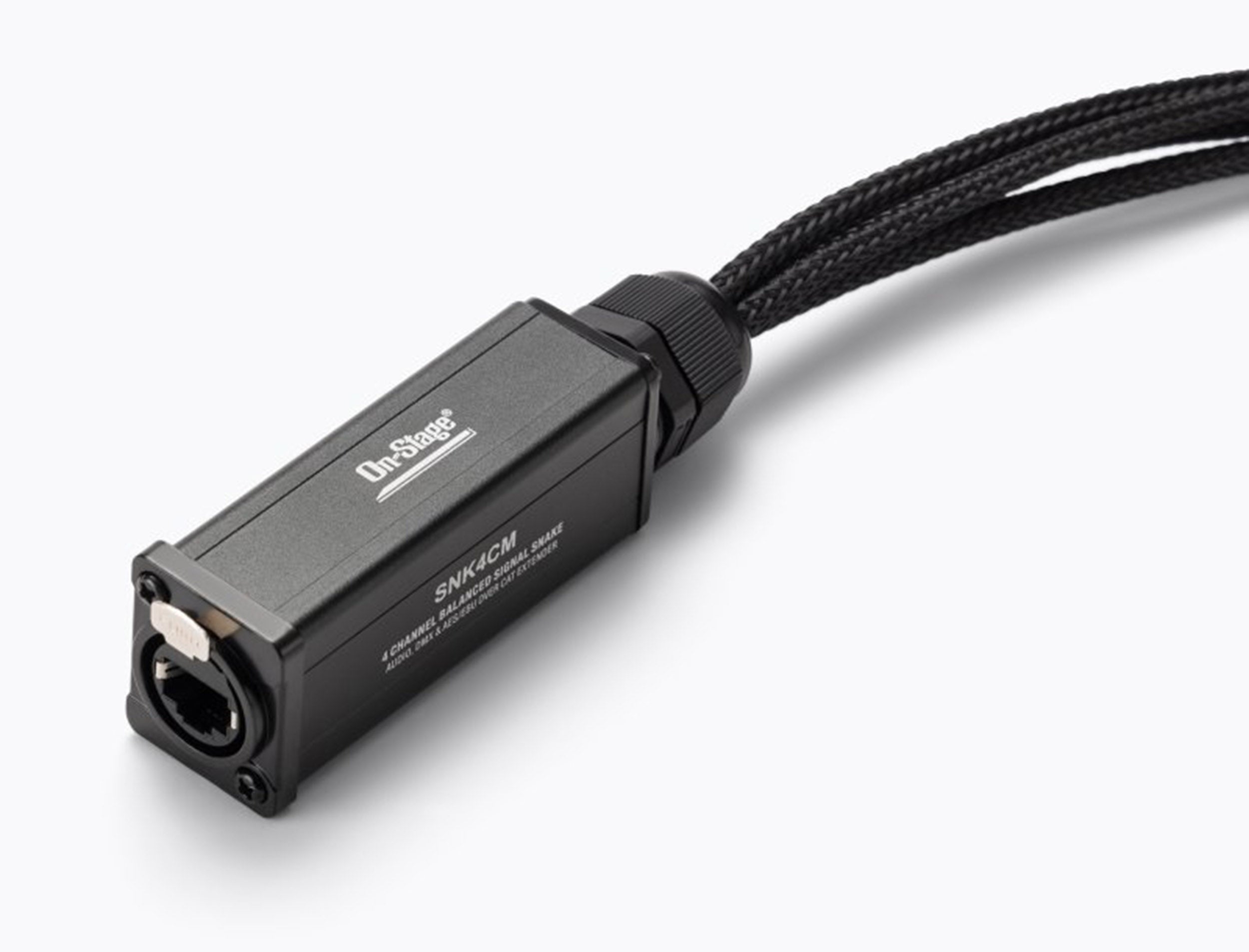 On-Stage OSPRO-SNK4CF Production-Grade Snake Cable Male - 4x XLR to 1x RJ45 Ethernet by On-Stage