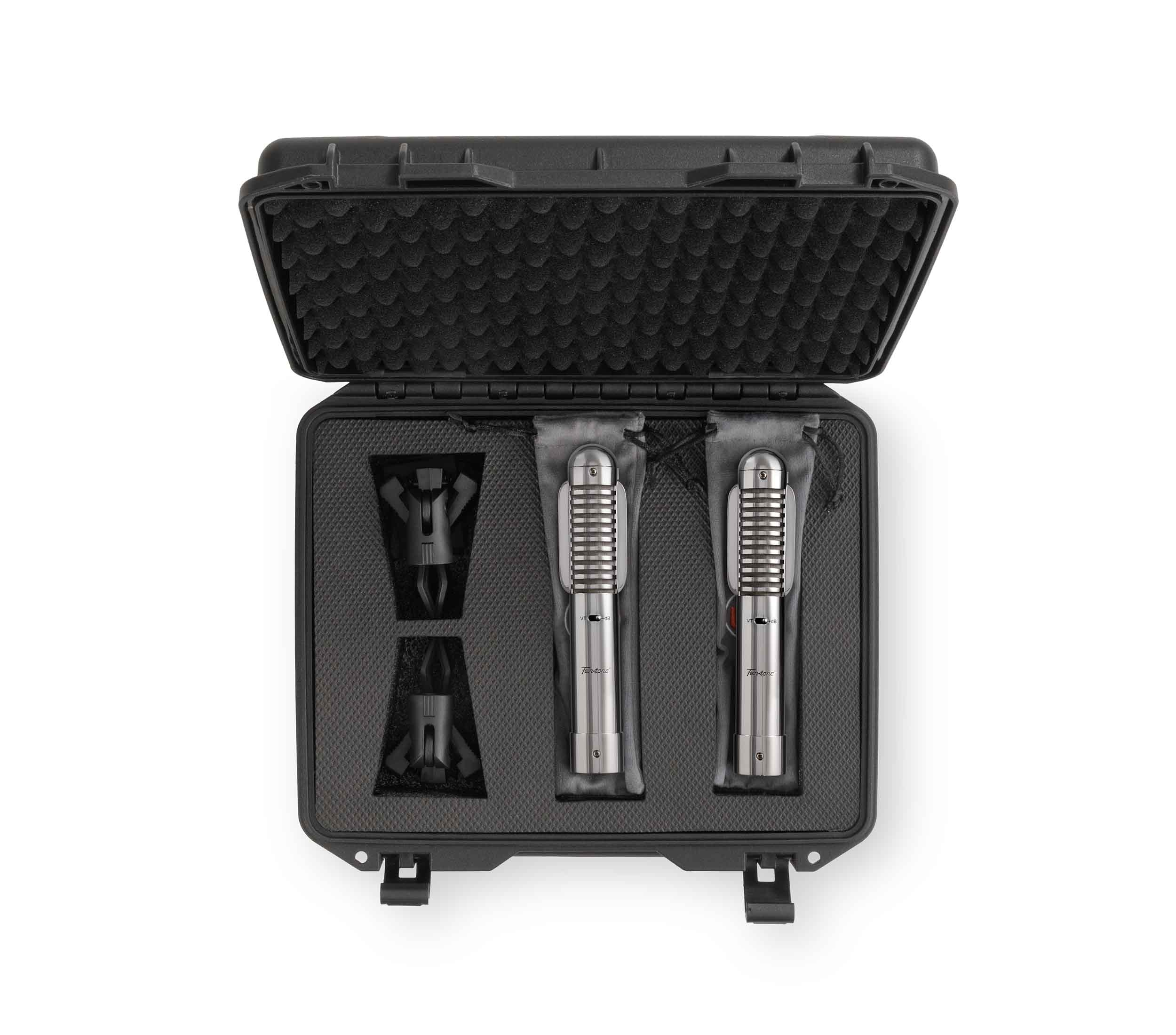 Warm Audio WA-2FT Fen-Tone Ribbon Microphone Stereo Pair with Selectable Preamp by Warm Audio