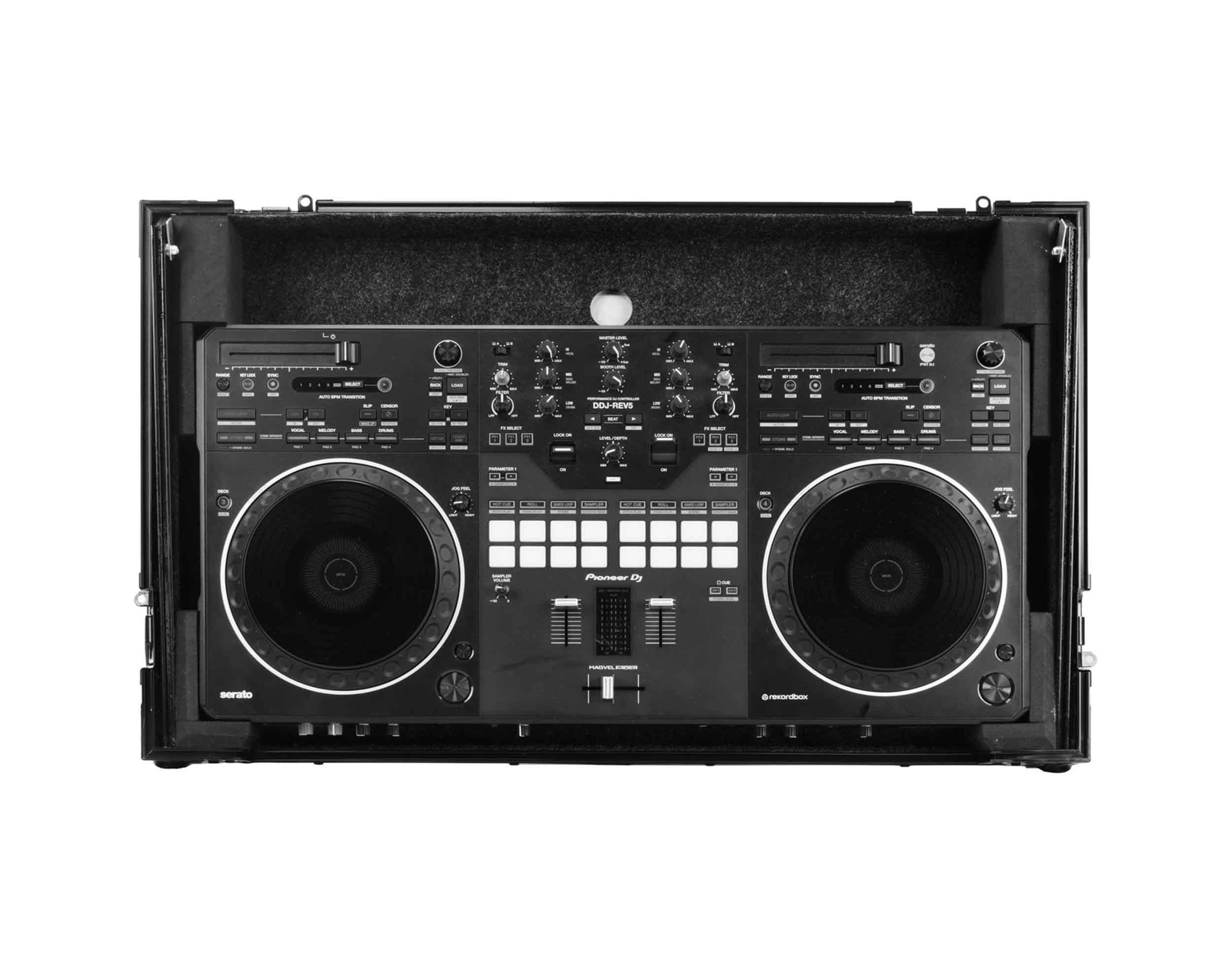 Odyssey RCGS-DDJREV5WBL Road Case with Wheels and Glide Laptop Platform for DDJ-REV5 - Black by Odyssey