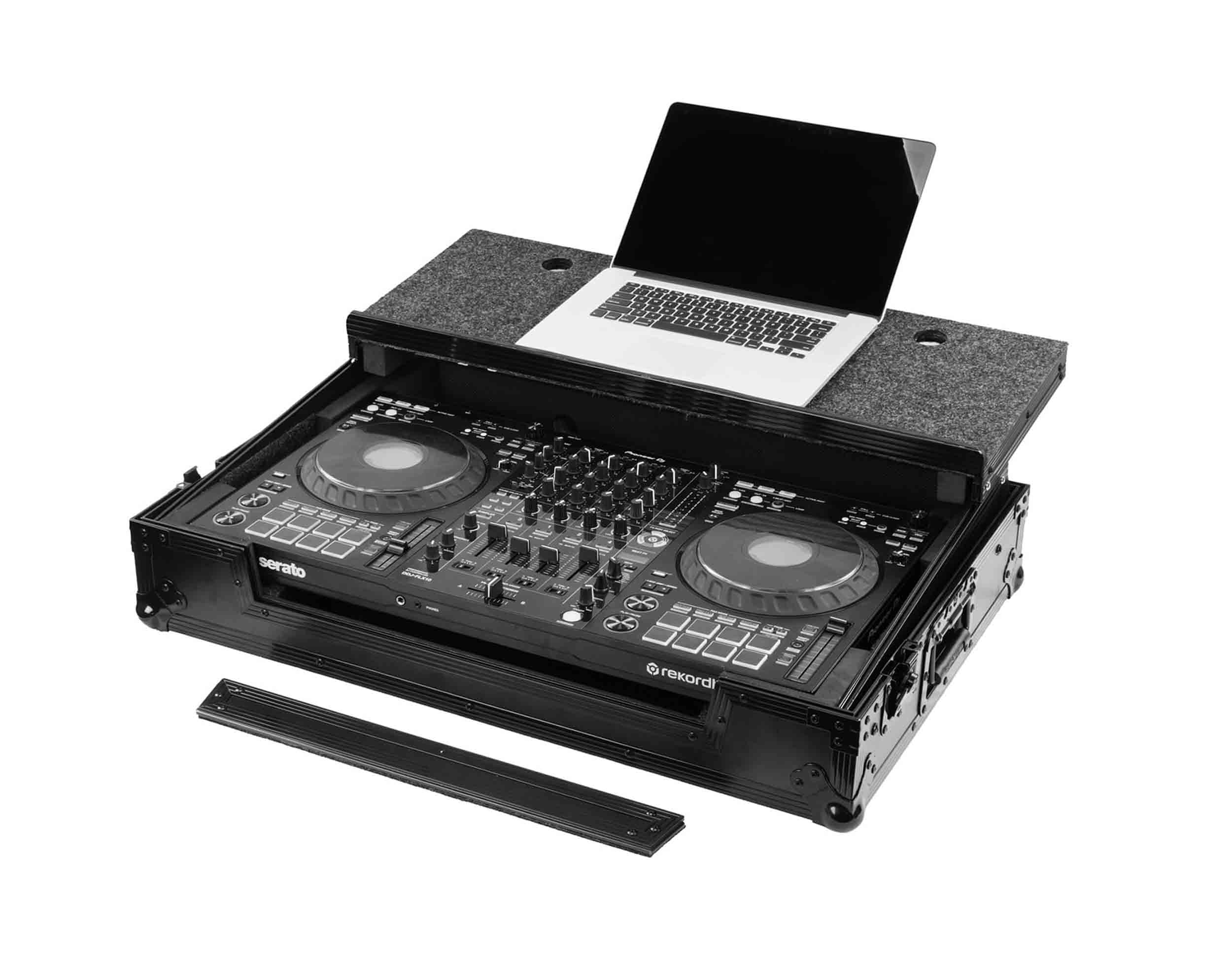 Odyssey RCGS-FLX10WBL Road Case with Wheels and Glide Style Laptop Platform for DDJ-FLX10 - Black by Odyssey