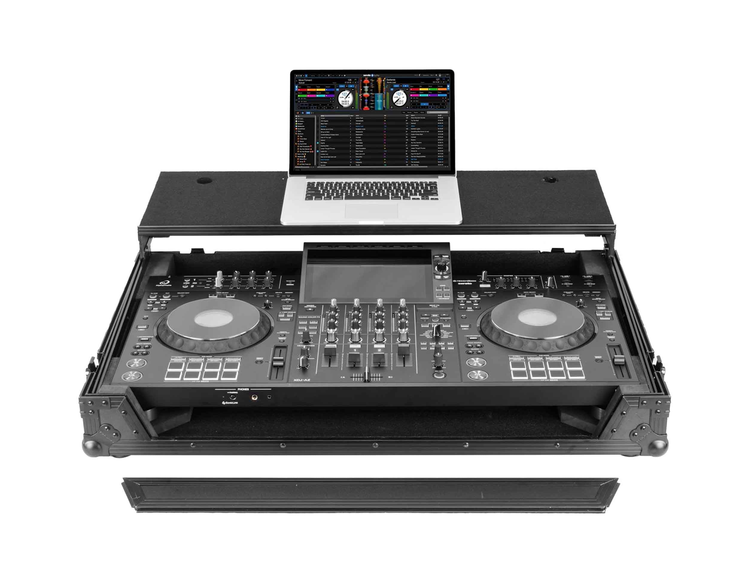Odyssey RCGS-XDJAZWBL Flight Case with Glide Style Laptop Platform and Wheels for AlphaTheta XDJ-AZ - Black by Odyssey