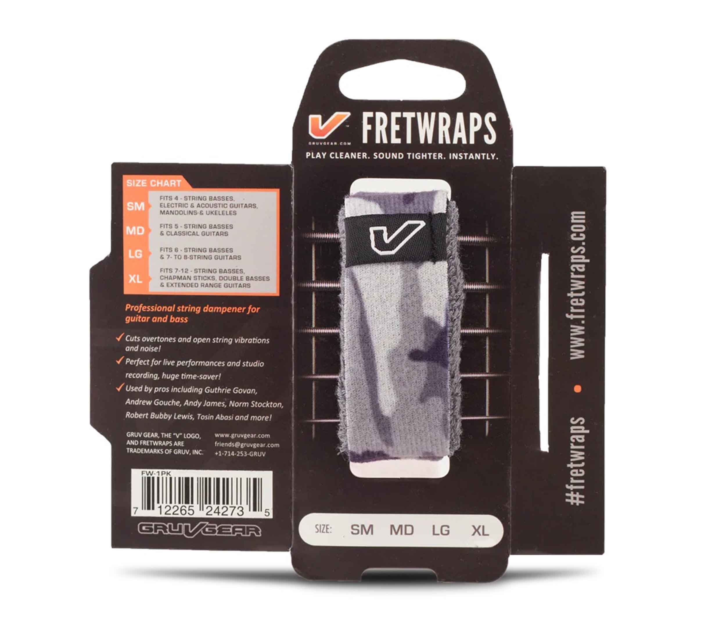 Gruv Gear FW-1PK-GRY-MD, Medium Fret Wraps - 1 Pack String Muter Gray by Gruv Gear