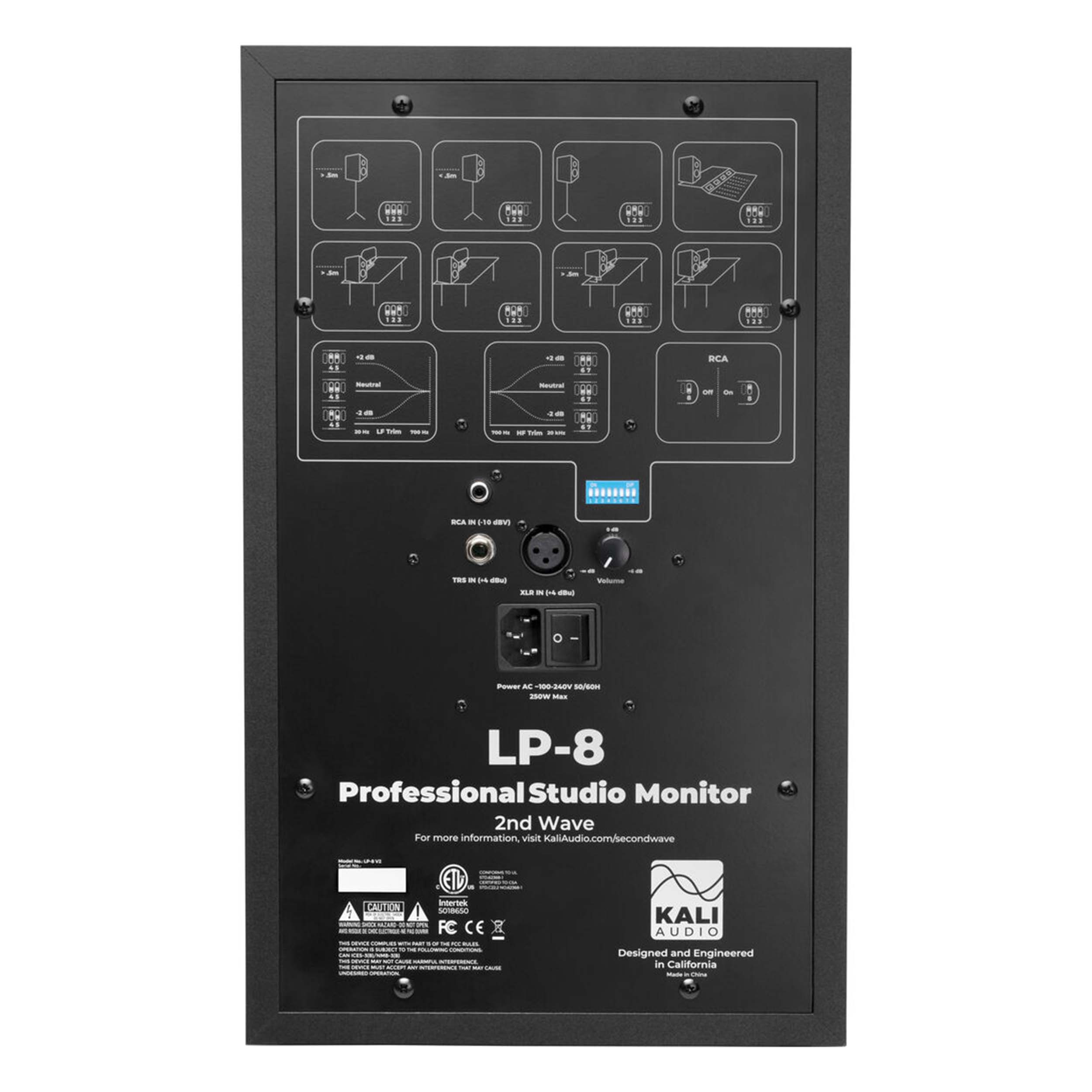 Kali Audio LP-8V2 8-inch Powered Studio Monitor - Black by Hollywood DJ