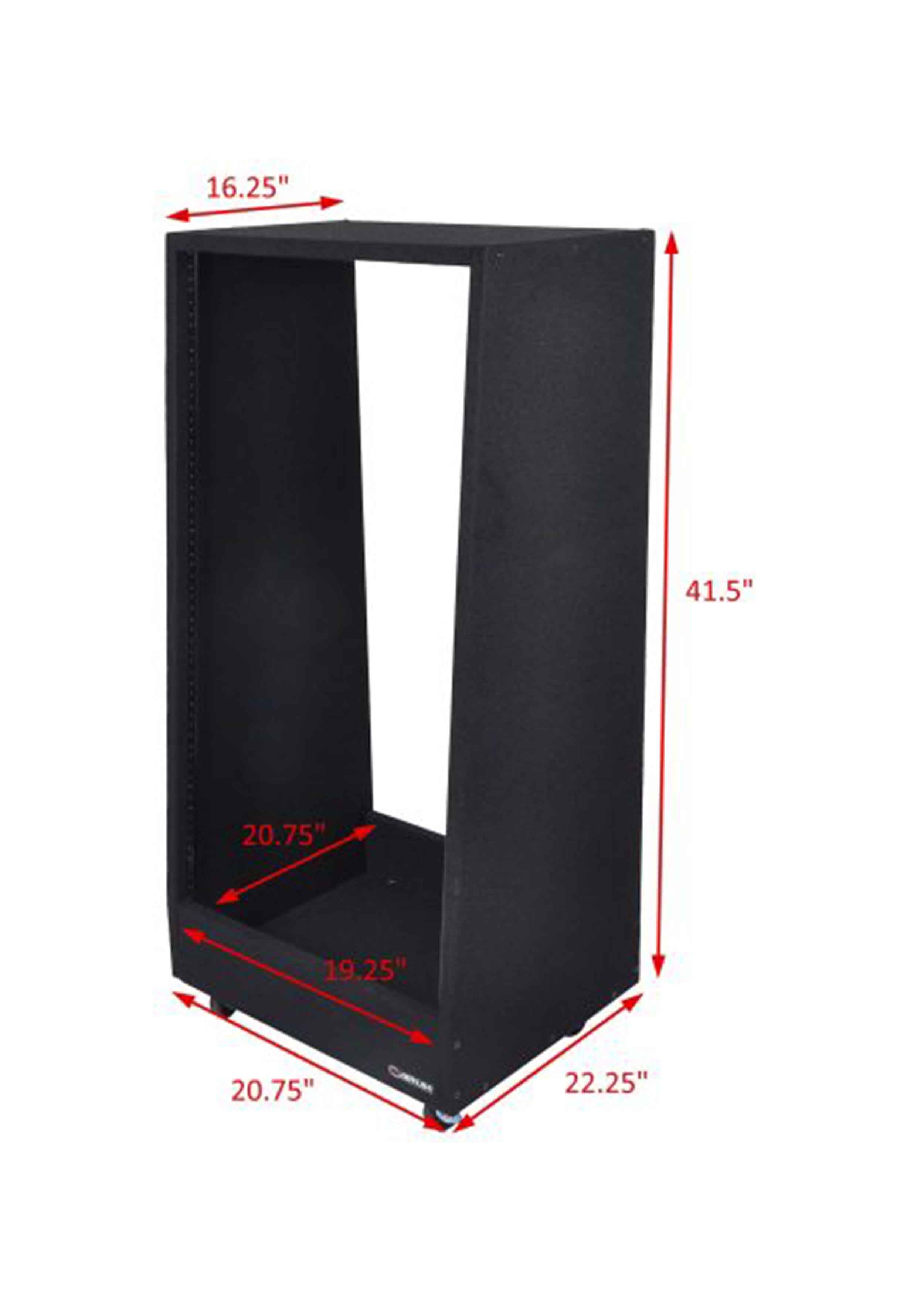 Odyssey CRS20USS162243W Professional Carpeted Studio Rack with Wheels - 20 U by Odyssey