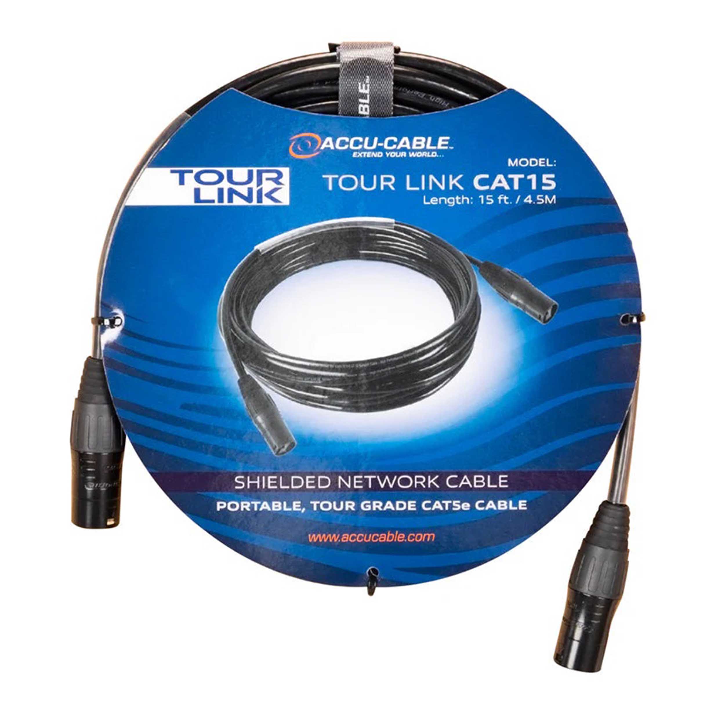 Accu-Cable TOUR LINK CAT15, CAT5e Networking Cable - 15 ft. by Accu Cable