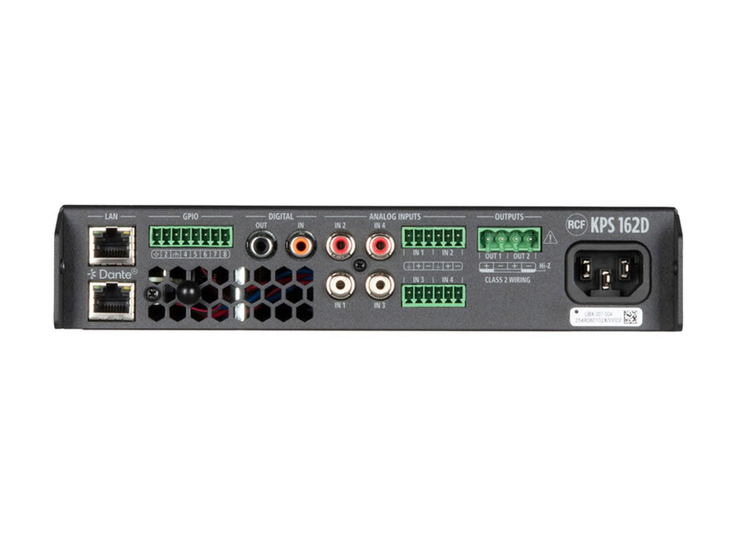 RCF KPS 162D Compact 2-Channel Amplifier with DSP and Dante - 2 x 160 W by RCF