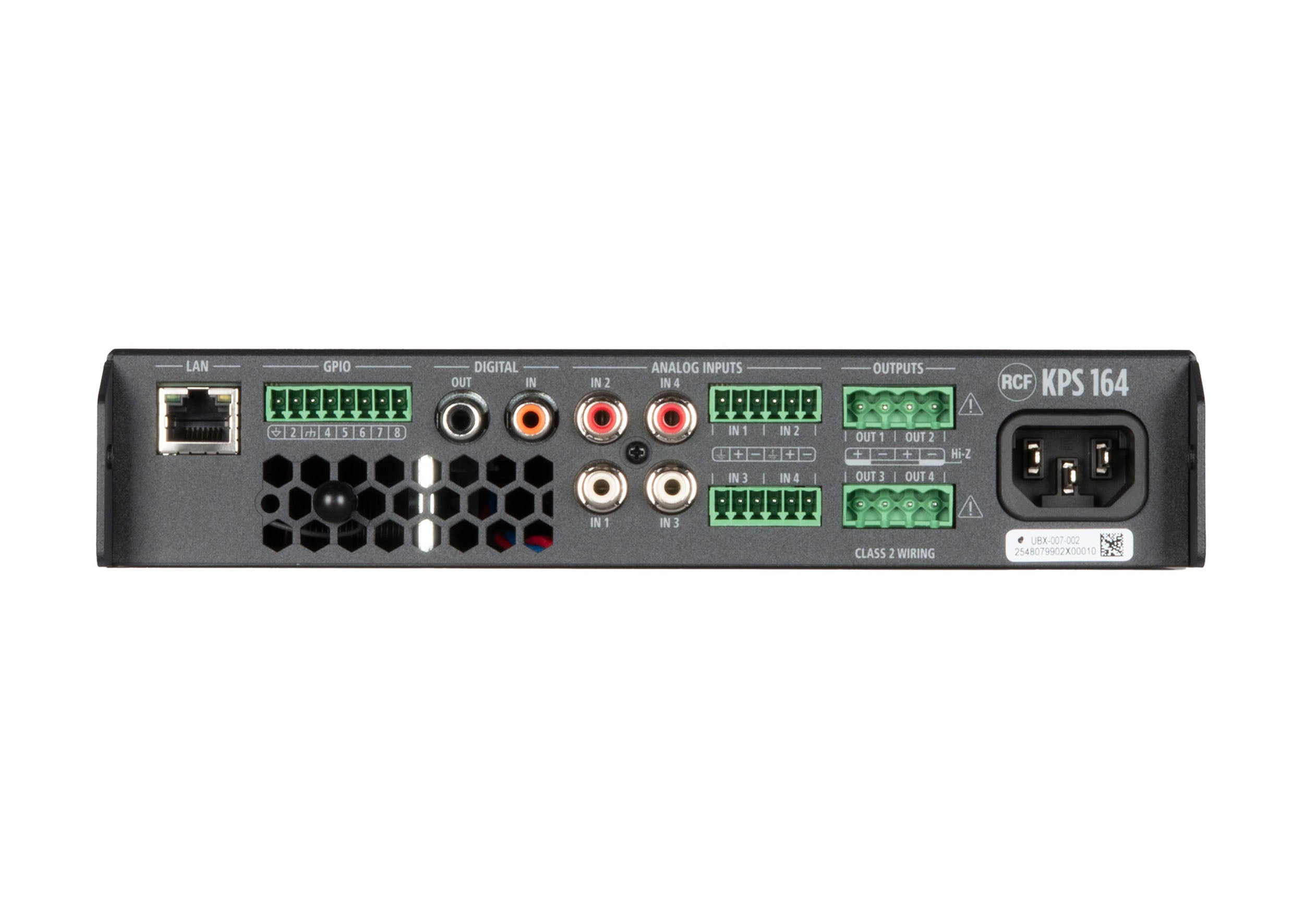 RCF KPS 164 Compact 4-Channel Class-D Powe Amplifier with DSP - 4 x 160 W by RCF