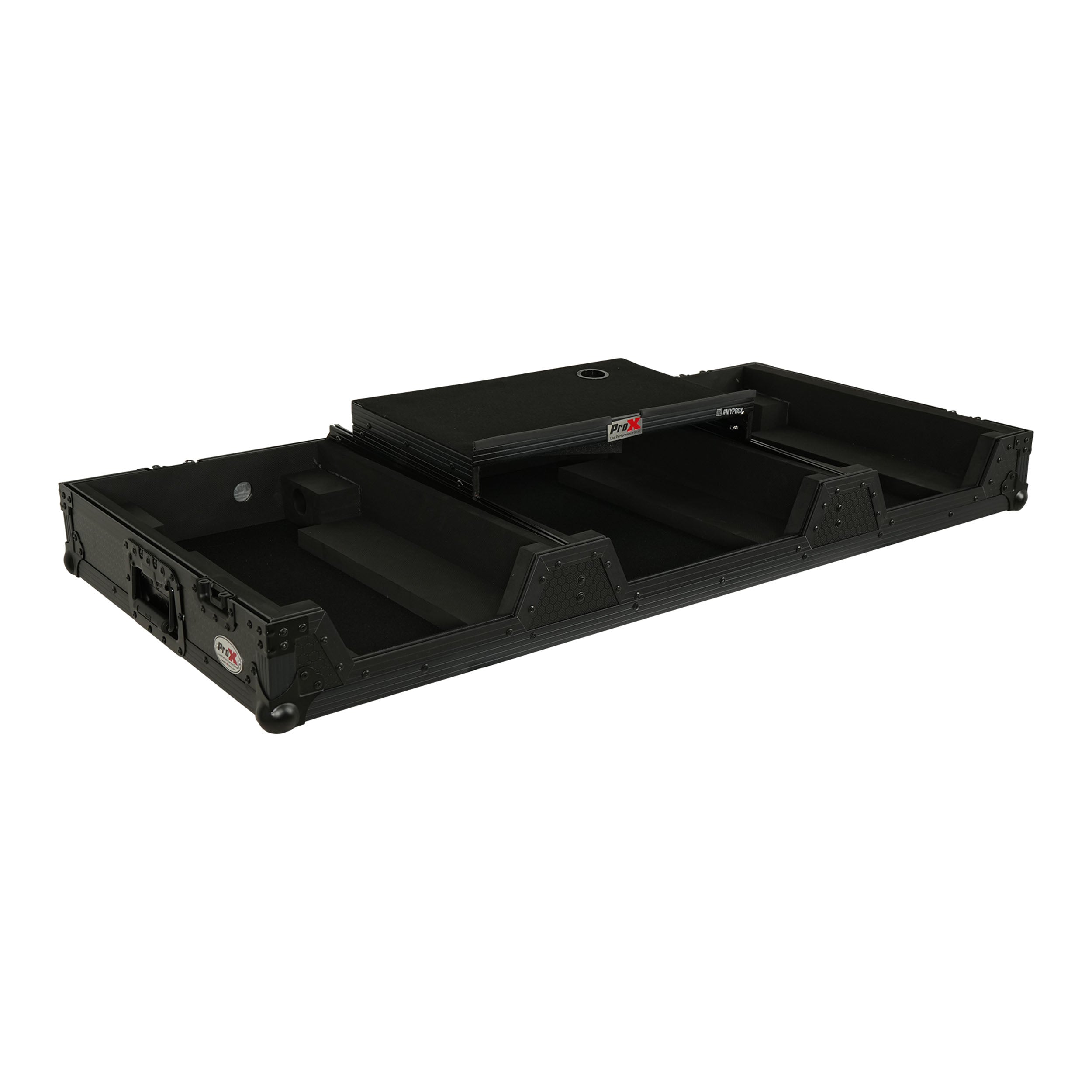 ProX XS-CDM3KV10A9 WLTBL DJ Flight Case for 2x CDJ-3000X and DJM-V10/A9 with Laptop Shelf & Wheels by ProX Cases