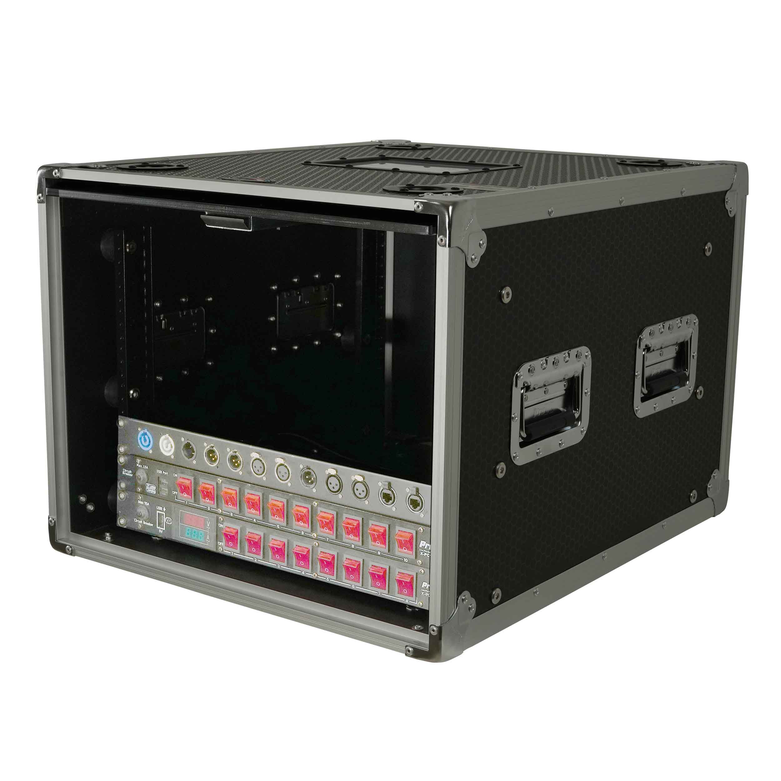 ProX XS-SLAM8U20 Vertical Shock-mount 8U Rack Case with Sliding Slam Doors by ProX Cases