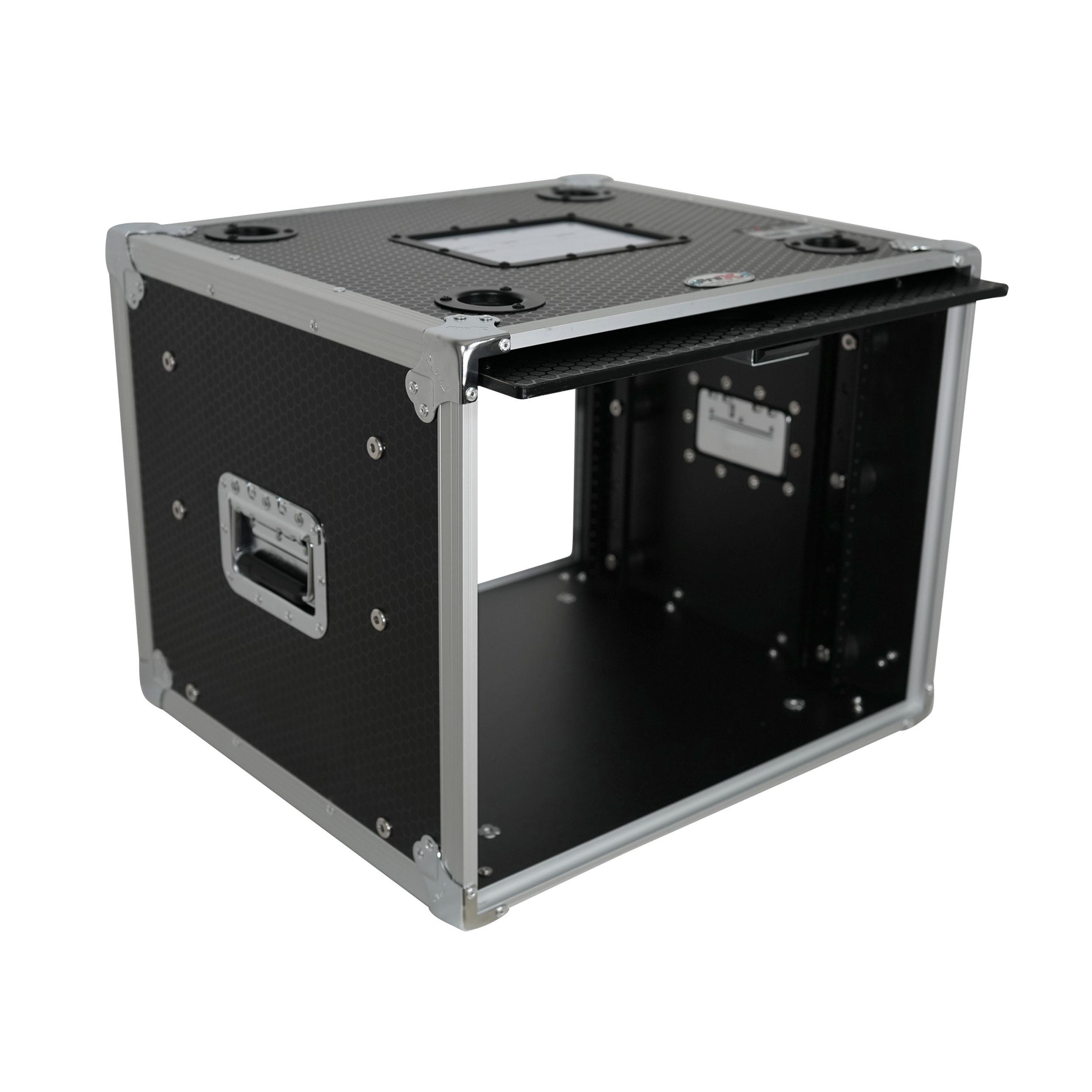ProX XS-SLAM8U14 Vertical Shock-mount 8U Rack Case with Sliding Slam Doors - 14-inch Depth by ProX Cases