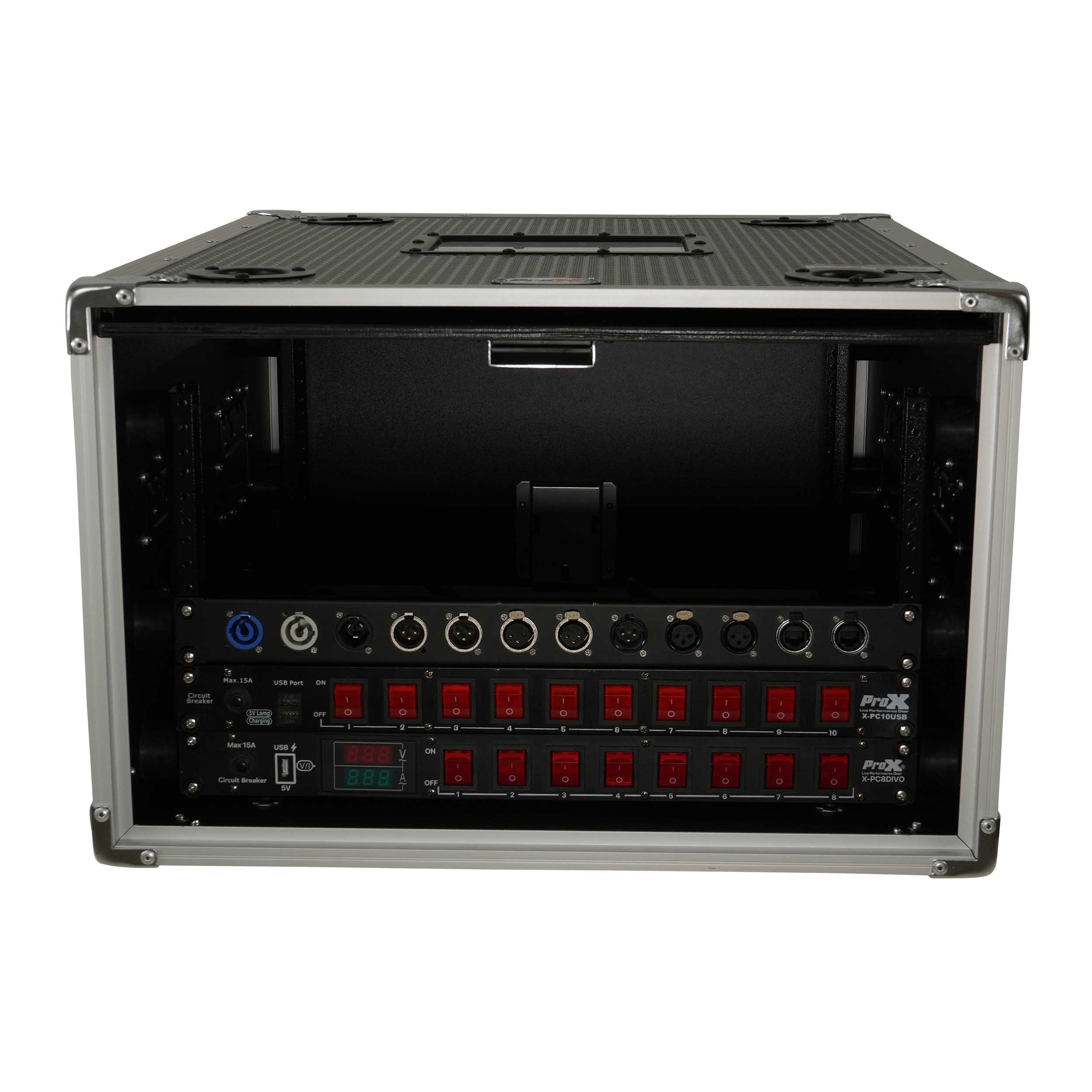 ProX XS-SLAM6U20 Vertical Shock-Mount 6U Rack Case with Sliding Slam Doors - 20-inch Depth by ProX Cases