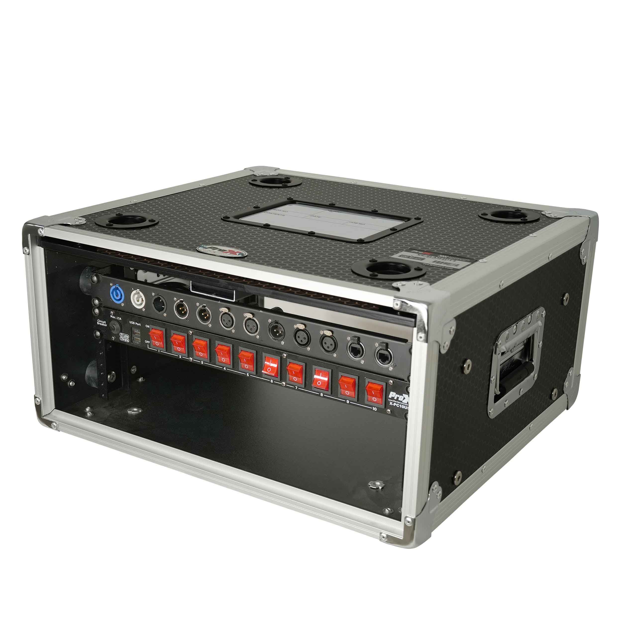 ProX XS-SLAM4U14 Vertical Shock-Mount 4U Rack Case with Sliding Slam Doors - 14-inch Depth by ProX Cases