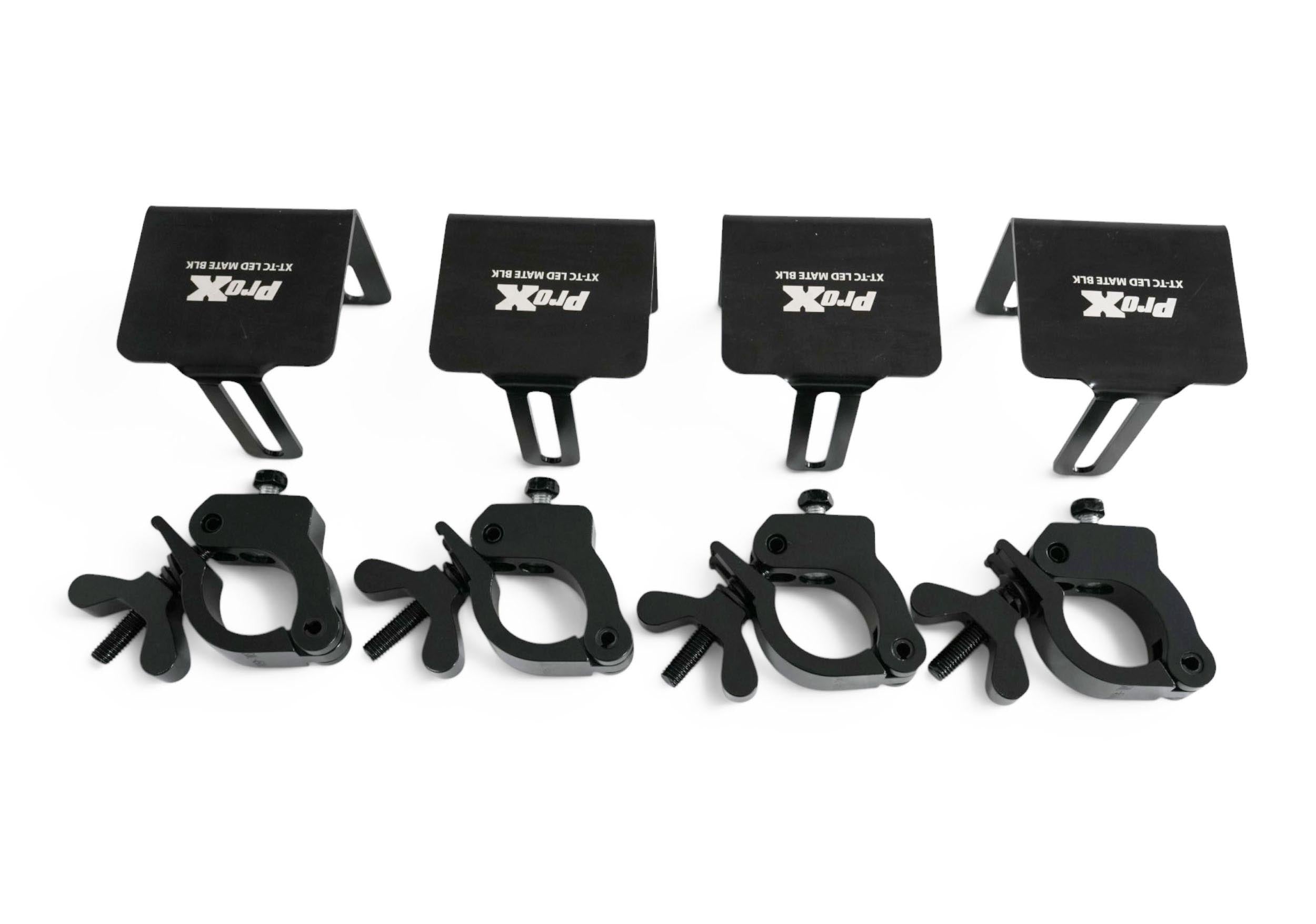 ProX XT-TCLEDMATEBLKX4 Set of 4 Direct LED Video Panel to 2" Truss Pipe Clamps by ProX Live Performance Gear