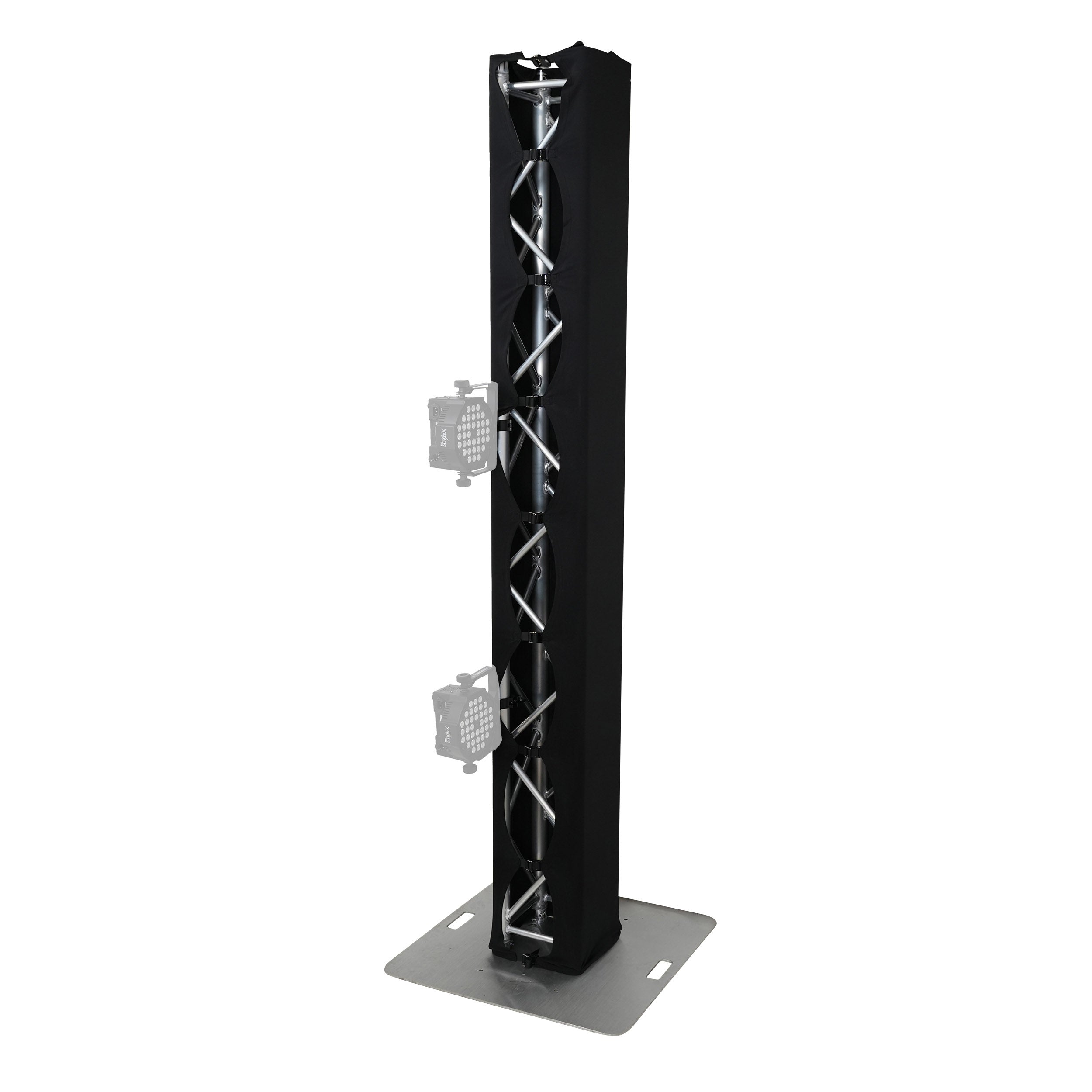 ProX XTC-SQ984TRIRAP BLKX2 Pair of 3-Sided Box Truss Black Scrim Cover Set with Carry Bag by ProX Live Performance Gear