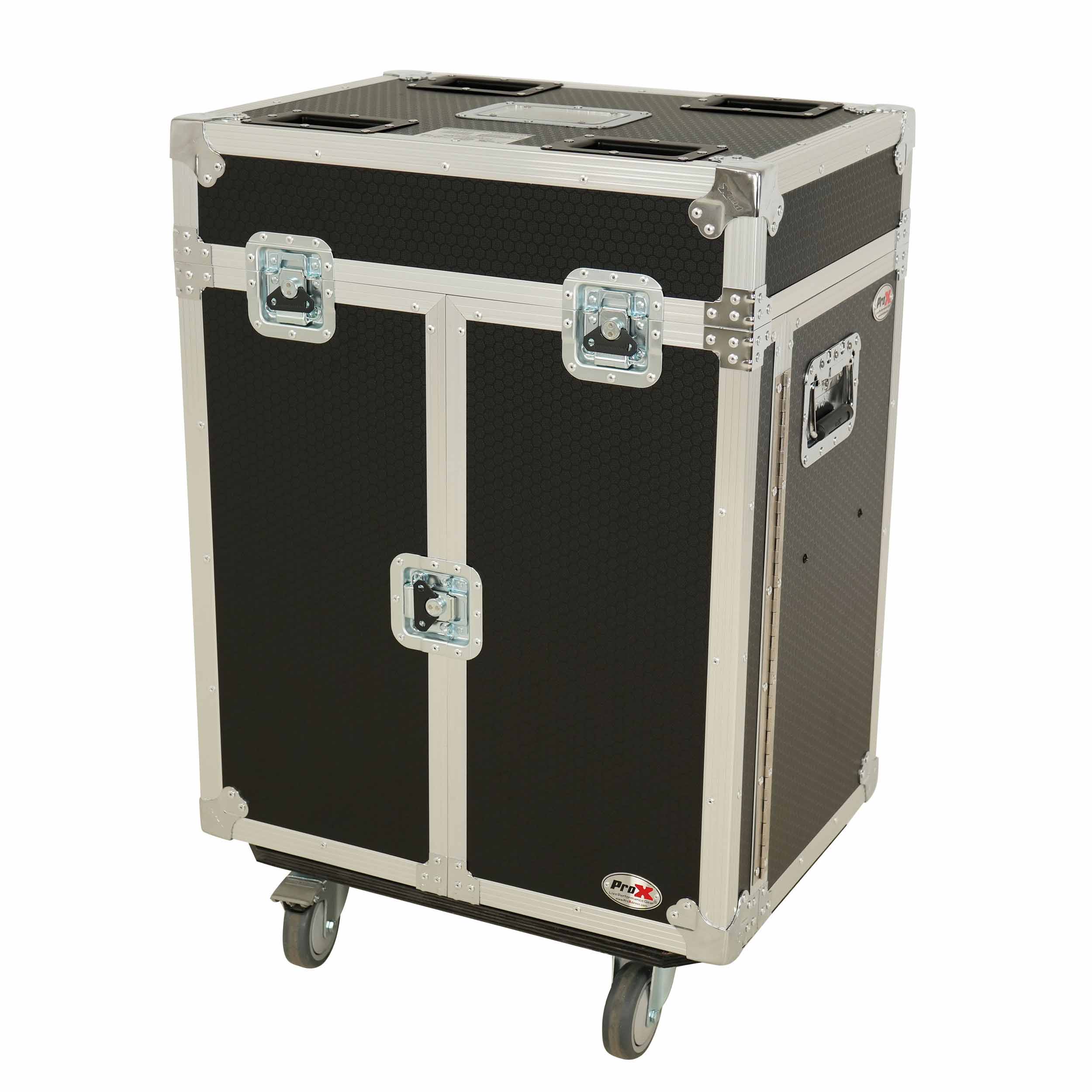 ProX XS-MH26WASHX2W Moving Head Lighting Road Case for 2x Wash Moving Heads with 3 Doors by ProX Cases