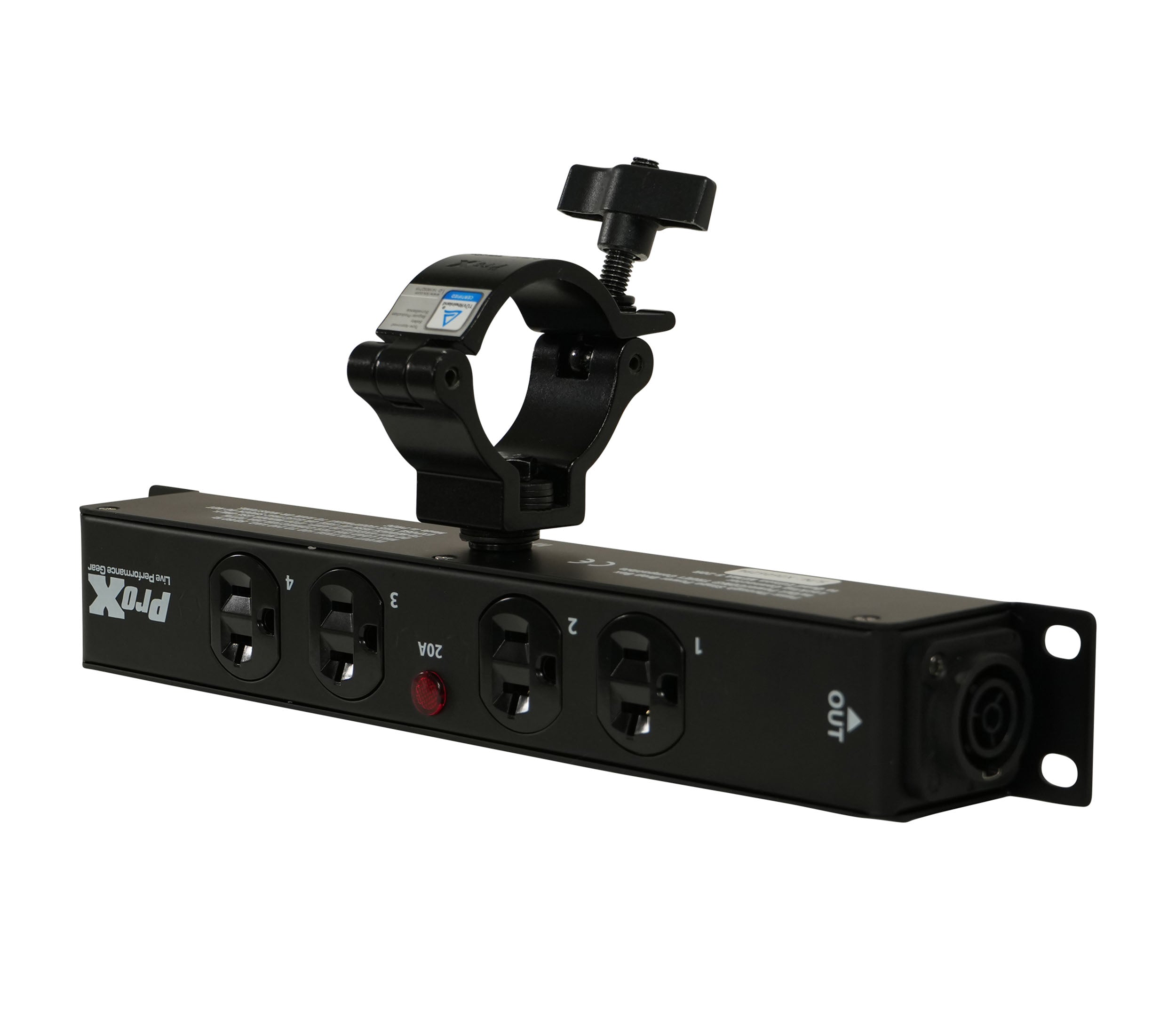 ProX X-PWEDX4MAYA 4 Outlet Power Strip AC Outlet Box with True1 IN/OUT 20A Power Center