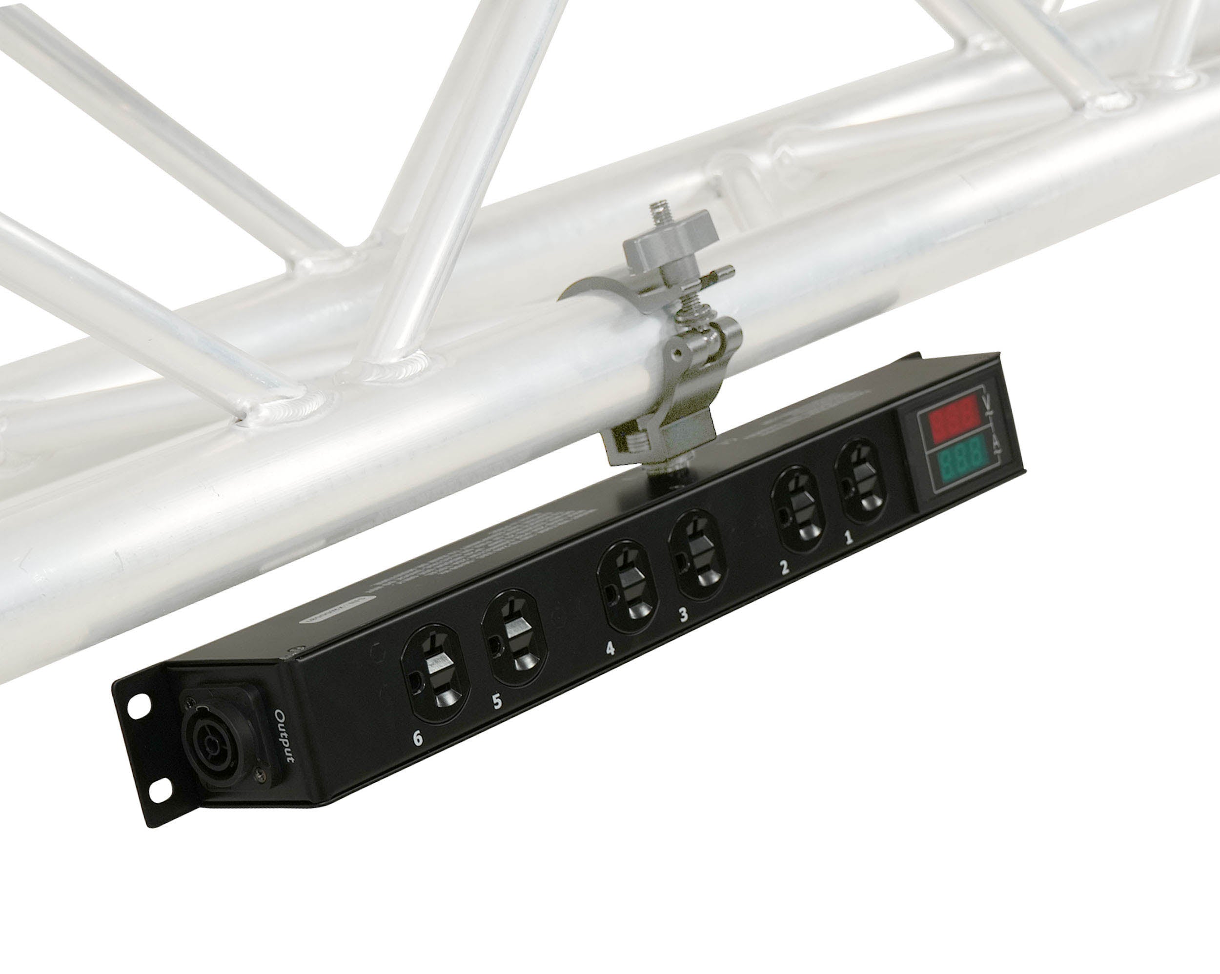 ProX X-PWEDLEDX6TARA 6-Outlet Edison NEMA 5-20R Power Distribution Box with True1 IN/OUT, LED Voltage by ProX Live Performance Gear